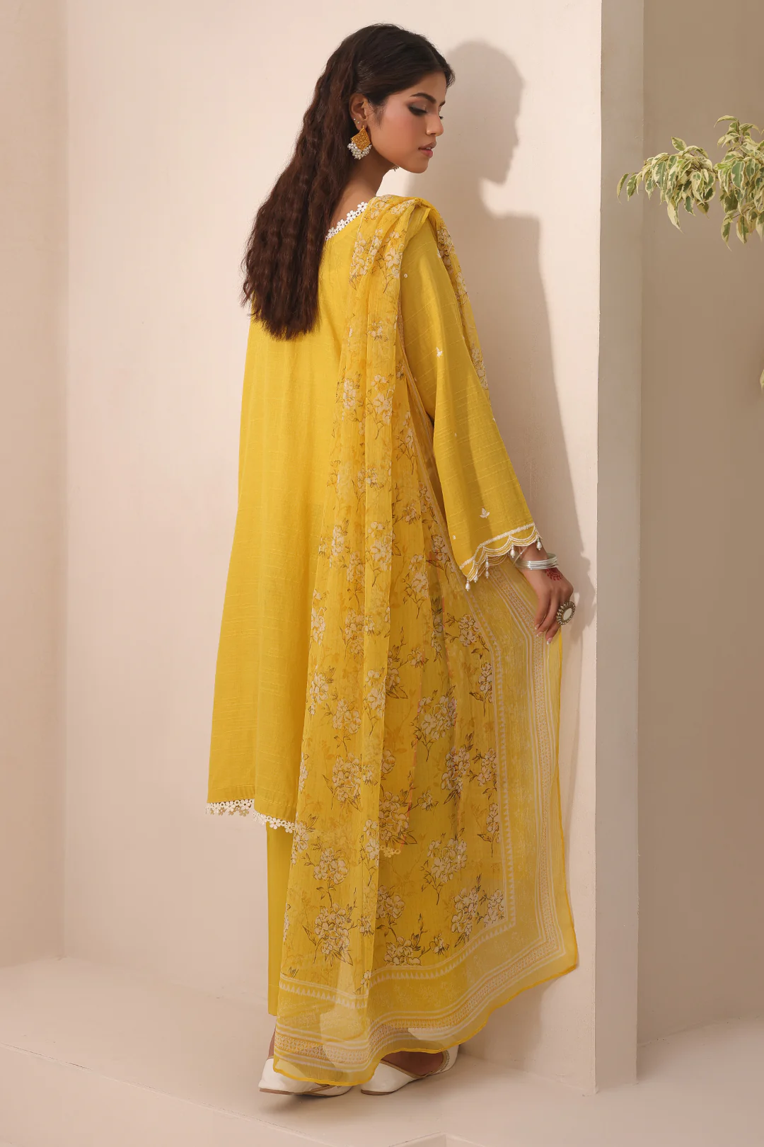 Embroidered Shirt Shalwar Dupatta - 1263 - Image 6
