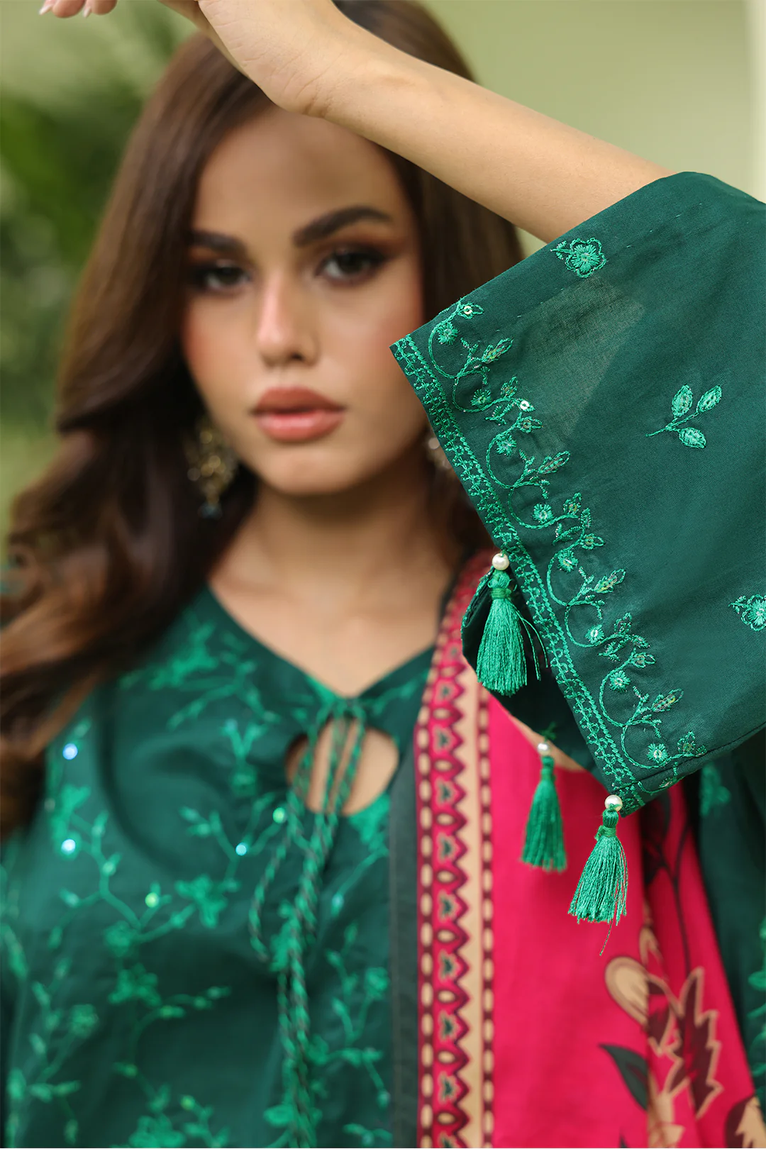 Embroidered Shirt Shalwar Dupatta - 1264 - Image 4