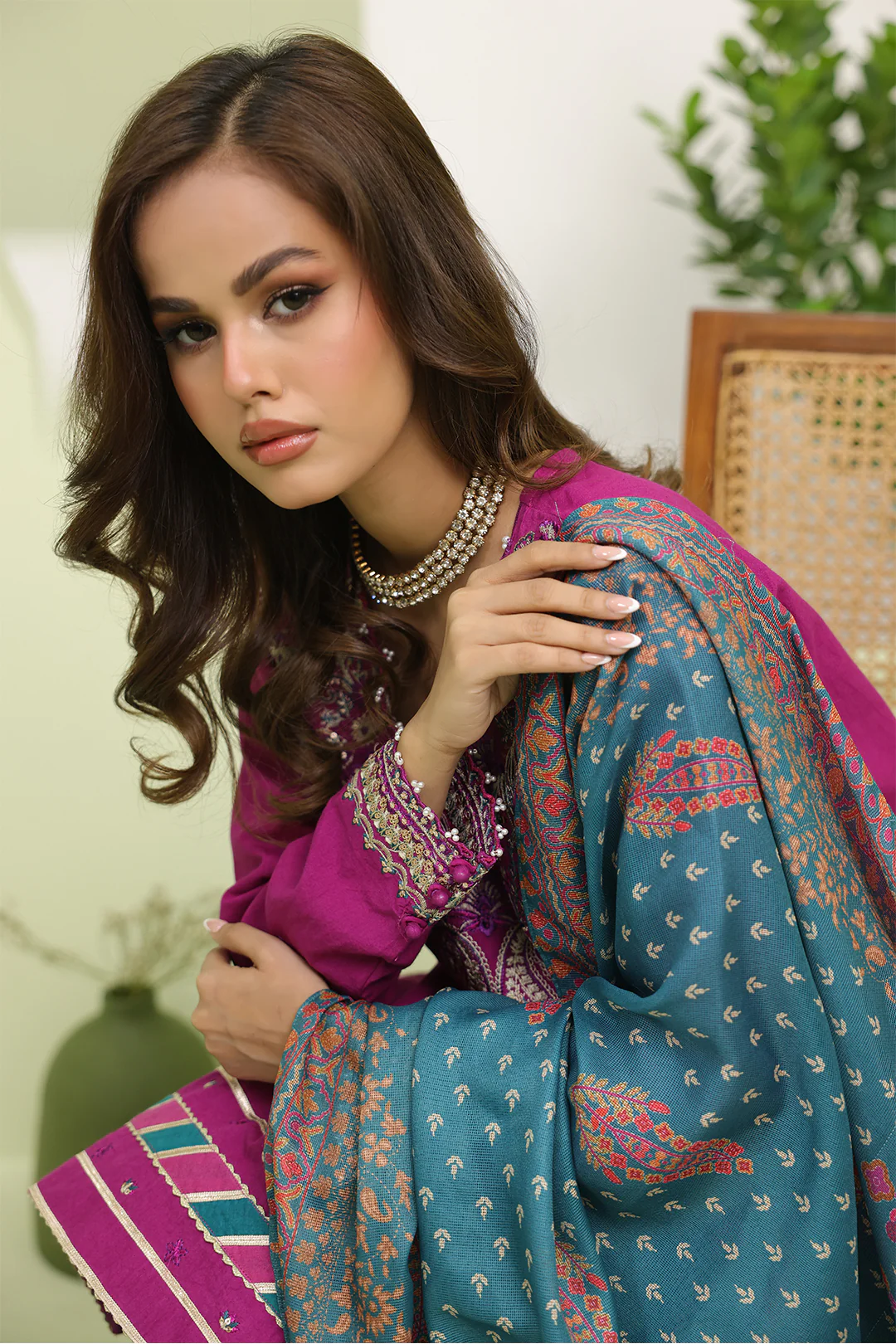 Embroidered Shirt Shalwar Dupatta - 1269 - Image 5