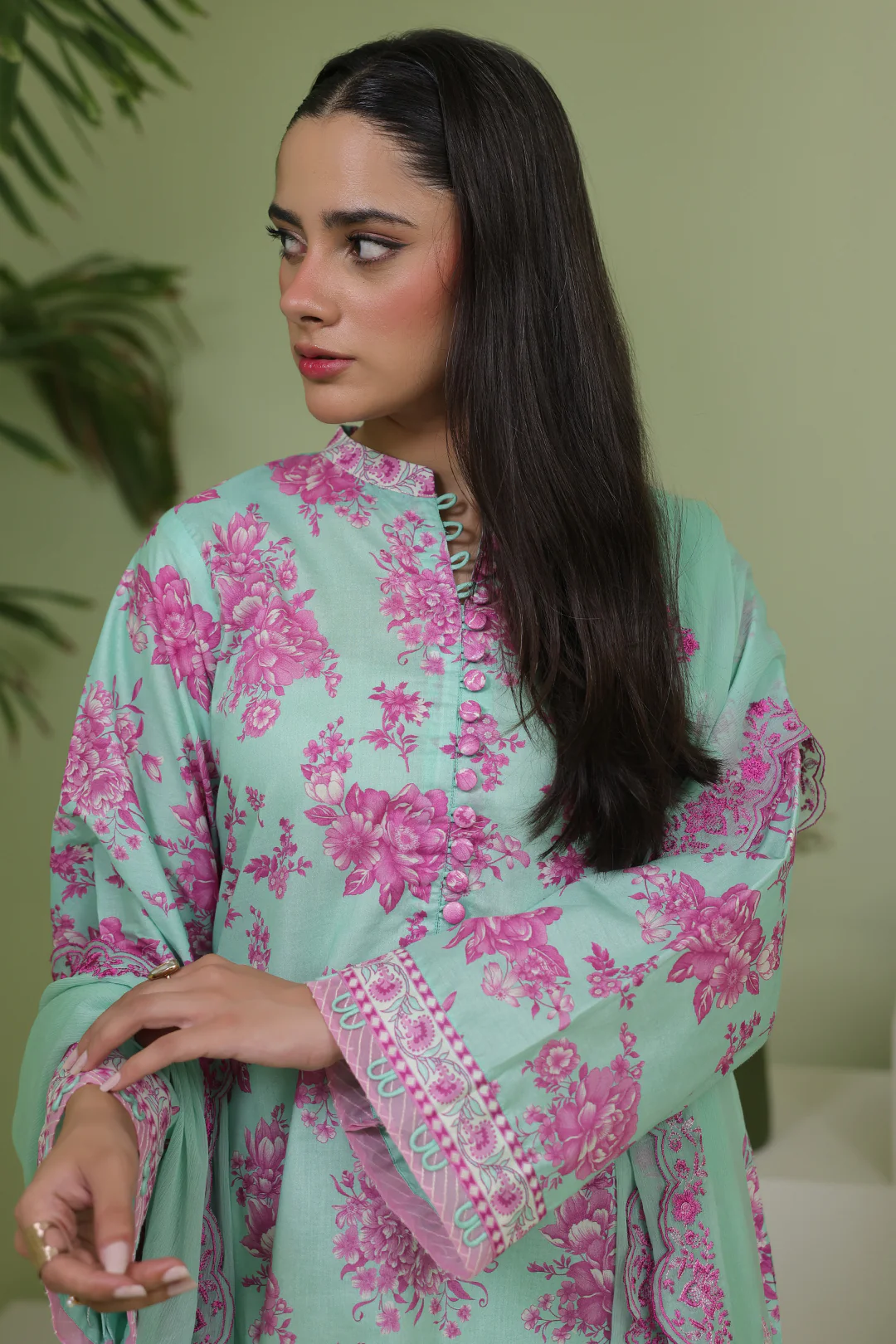 Embroidered Shirt Shalwar Dupatta - 1368 - Image 2