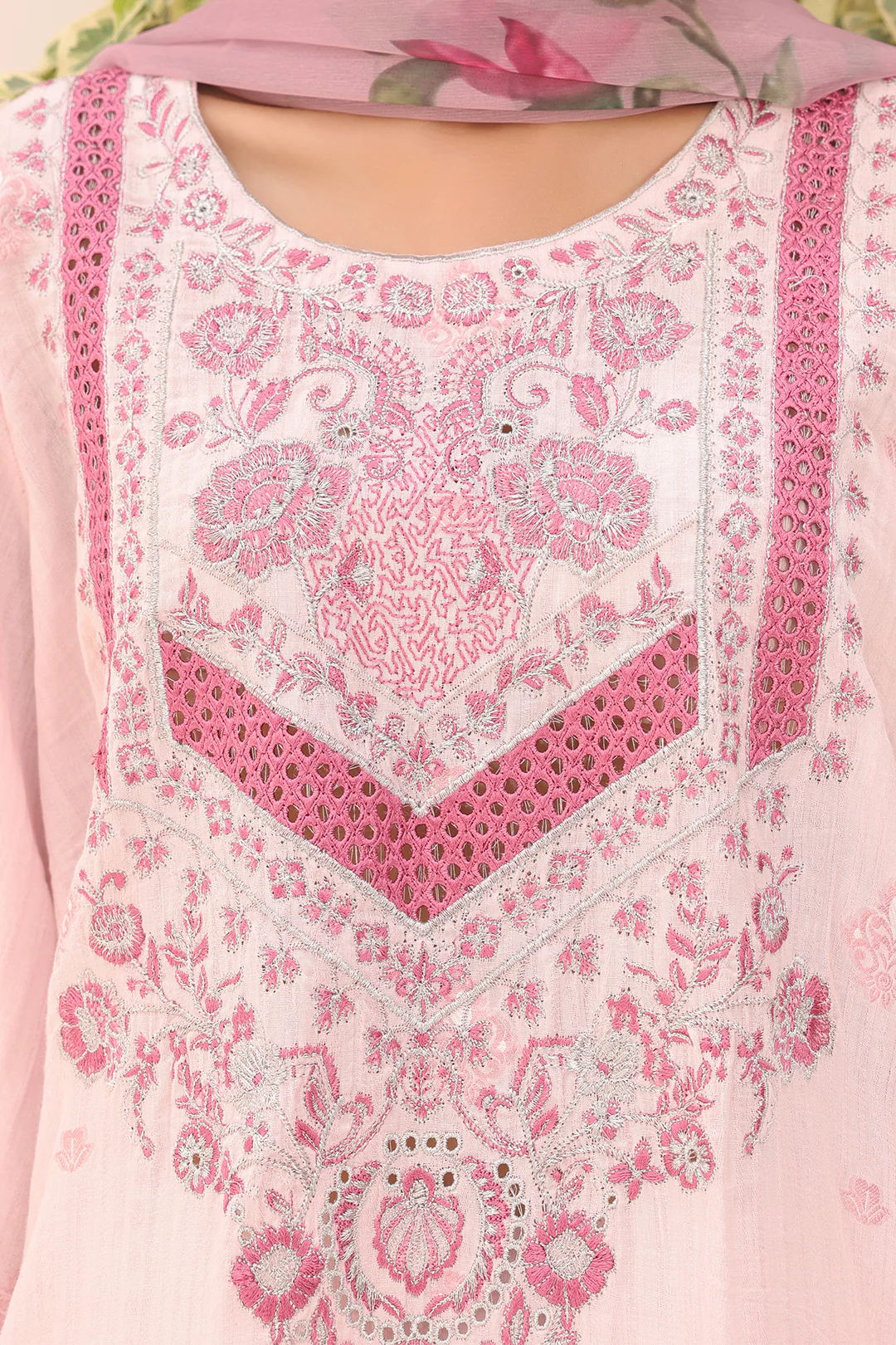 Embroidered Shirt Shalwar Dupatta - 1543 - Image 4