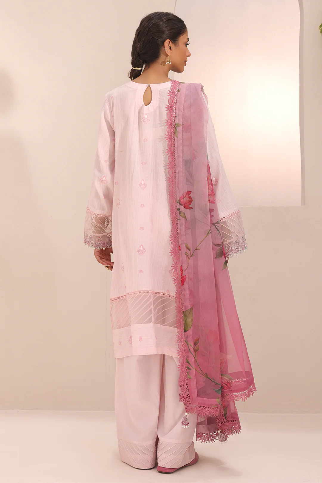 Embroidered Shirt Shalwar Dupatta - 1543 - Image 8