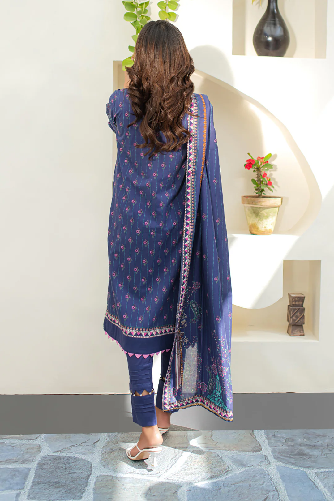Embroidered Shirt Shalwar Dupatta - 1680 - Image 5