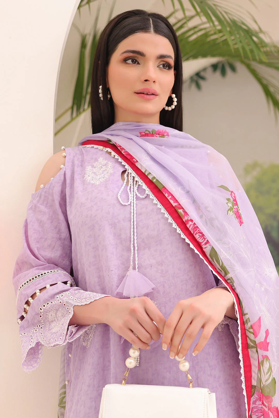 Embroidered Shirt Shalwar Dupatta - 1764 - Image 2