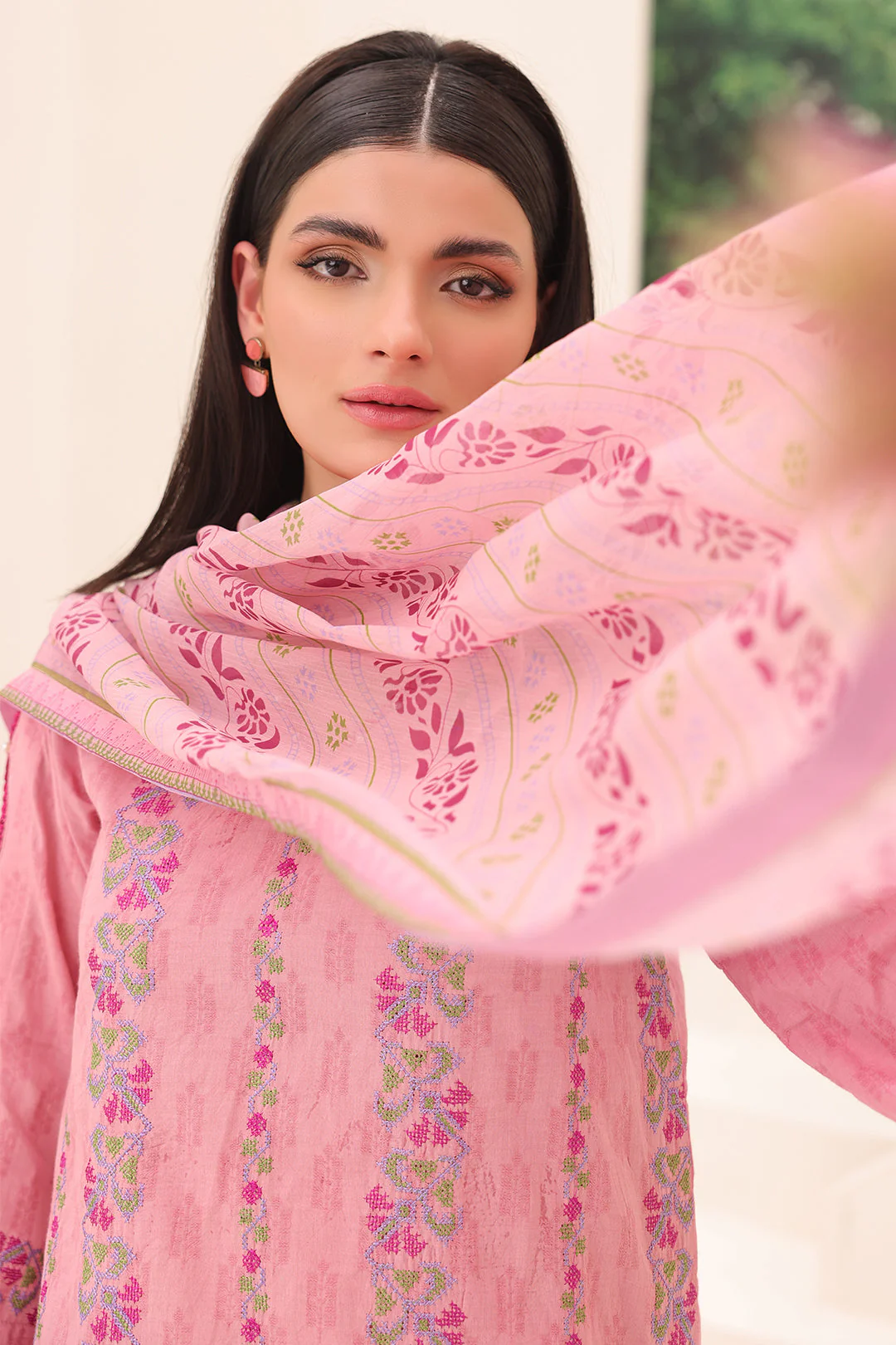 Embroidered Shirt Shalwar Dupatta - 1765 - Image 4