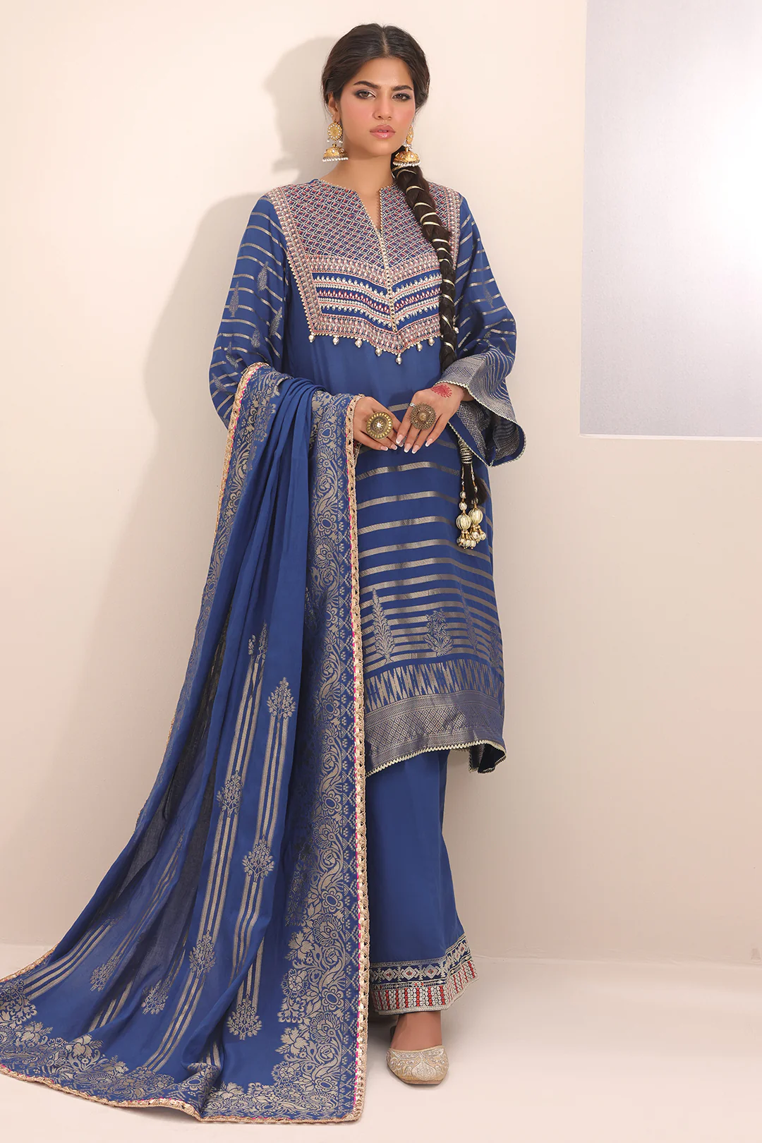 Embroidered Shirt Shalwar Dupatta - 1800 - Image 2