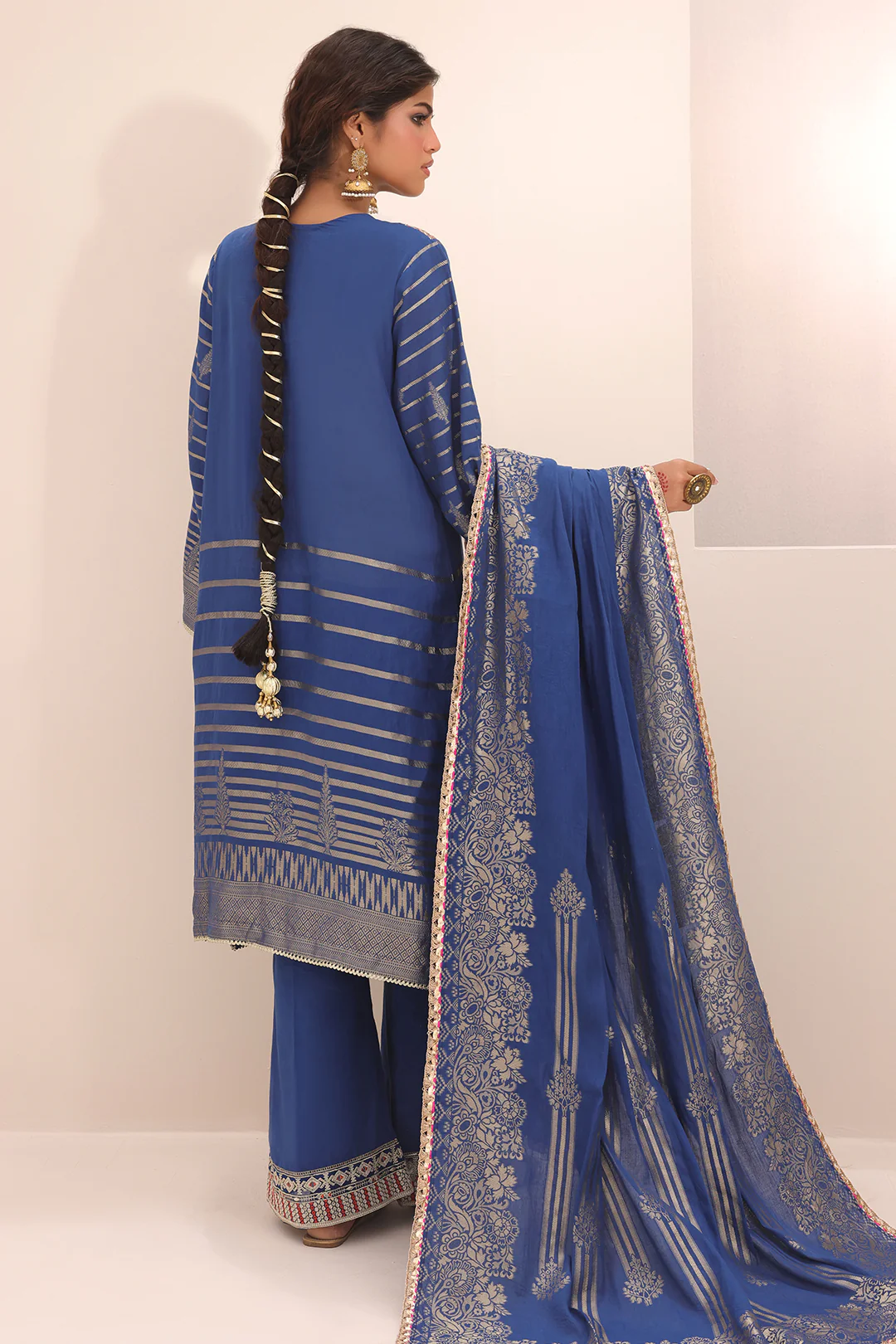 Embroidered Shirt Shalwar Dupatta - 1800 - Image 6