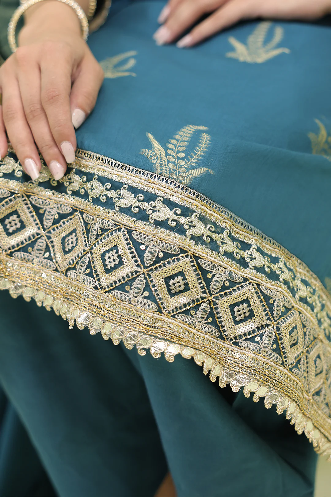 Embroidered Shirt Shalwar Dupatta - 1804 - Image 3