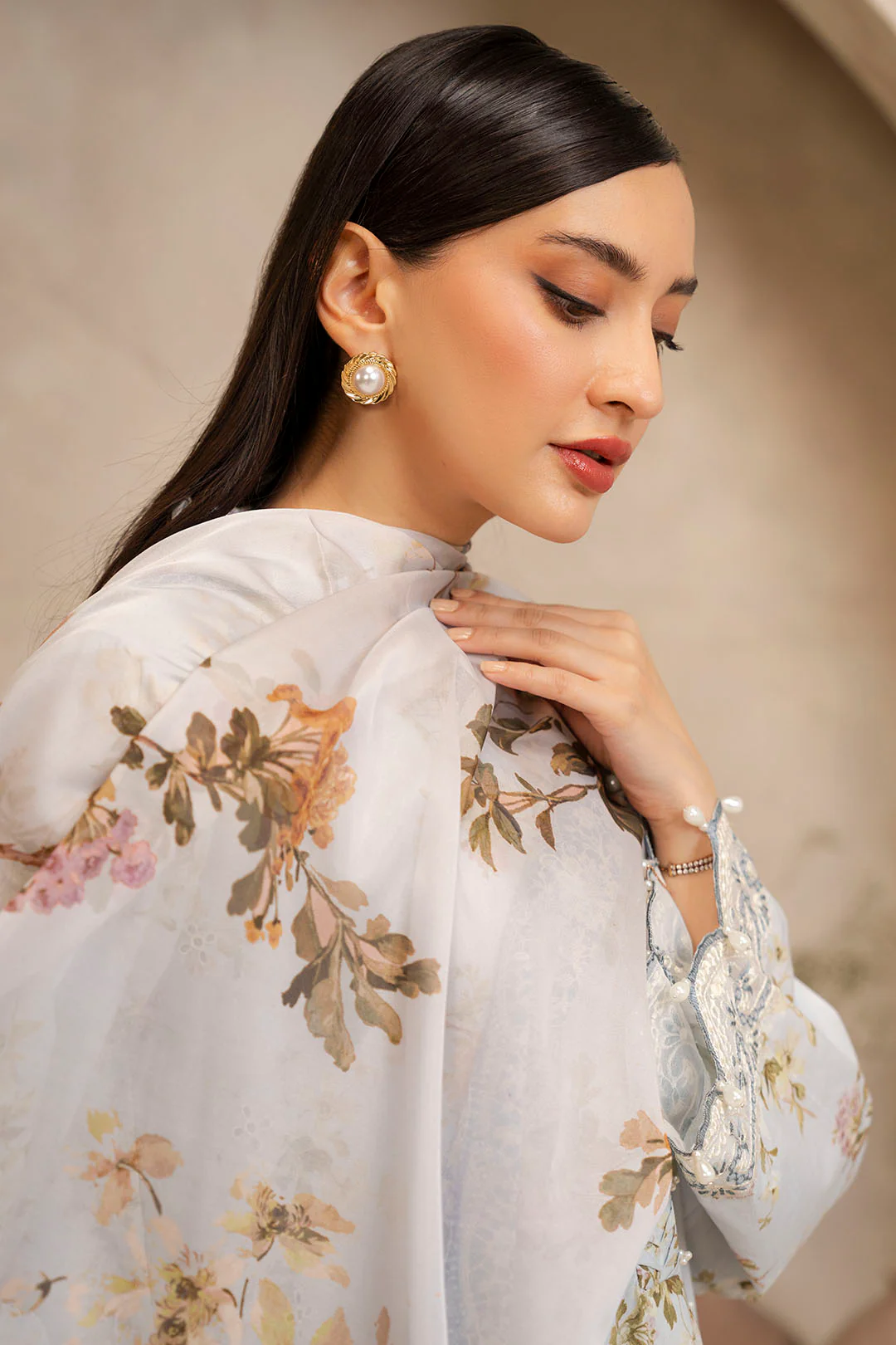 Embroidered Shirt Shalwar Dupatta - 0075 - Image 3