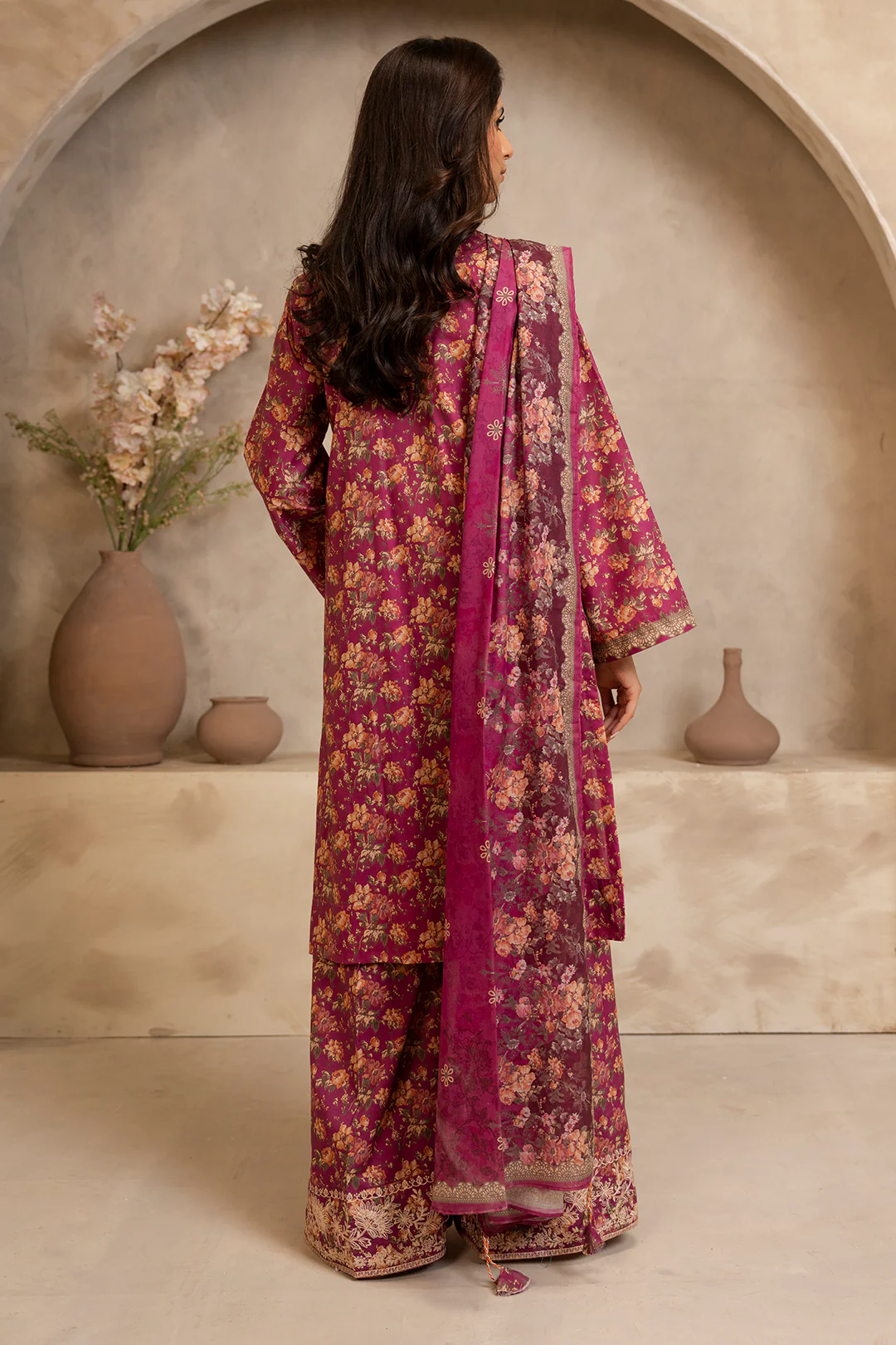 Embroidered Shirt Shalwar Dupatta - 0139 - Image 4