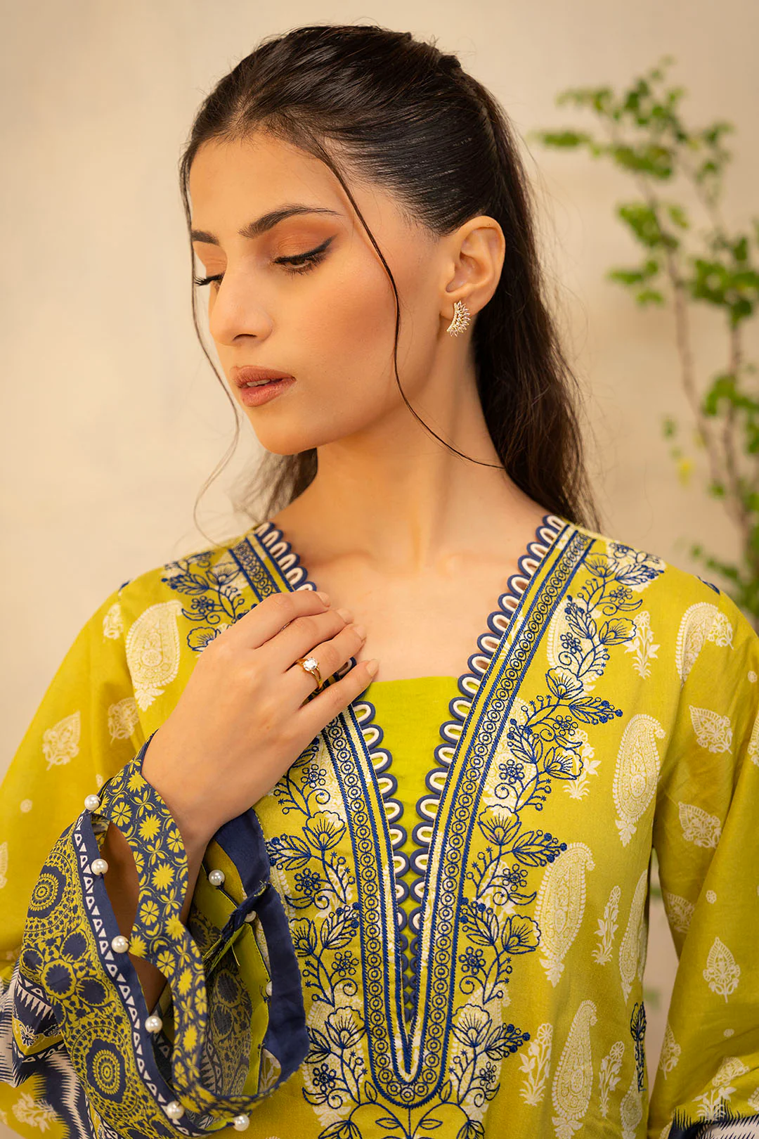 Embroidered Shirt Shalwar Dupatta - 0140 - Image 5