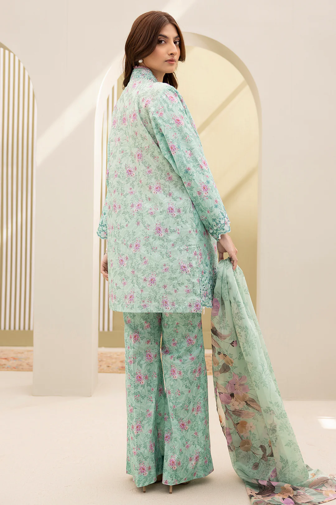 Embroidered Shirt Shalwar Dupatta - 0149 - Image 5