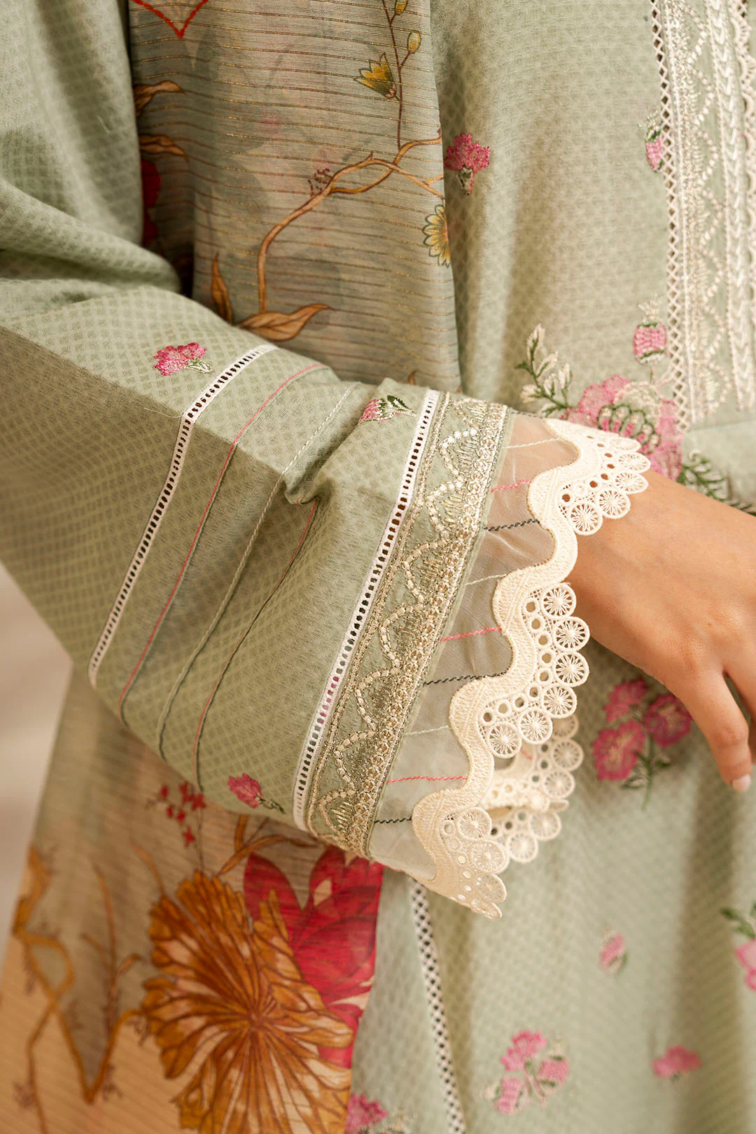 Embroidered Shirt Shalwar Dupatta - 0150 - Image 4