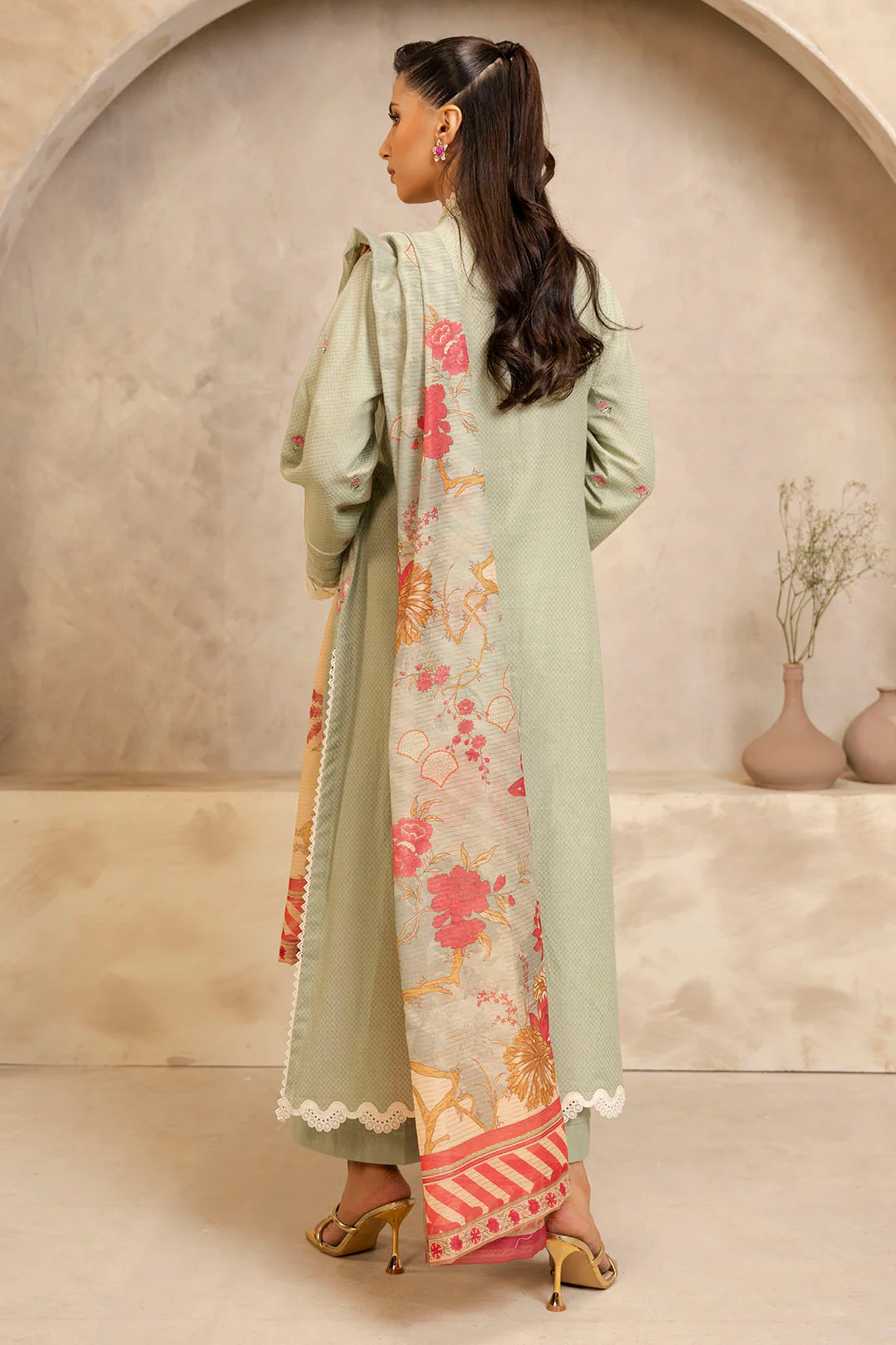 Embroidered Shirt Shalwar Dupatta - 0150 - Image 5