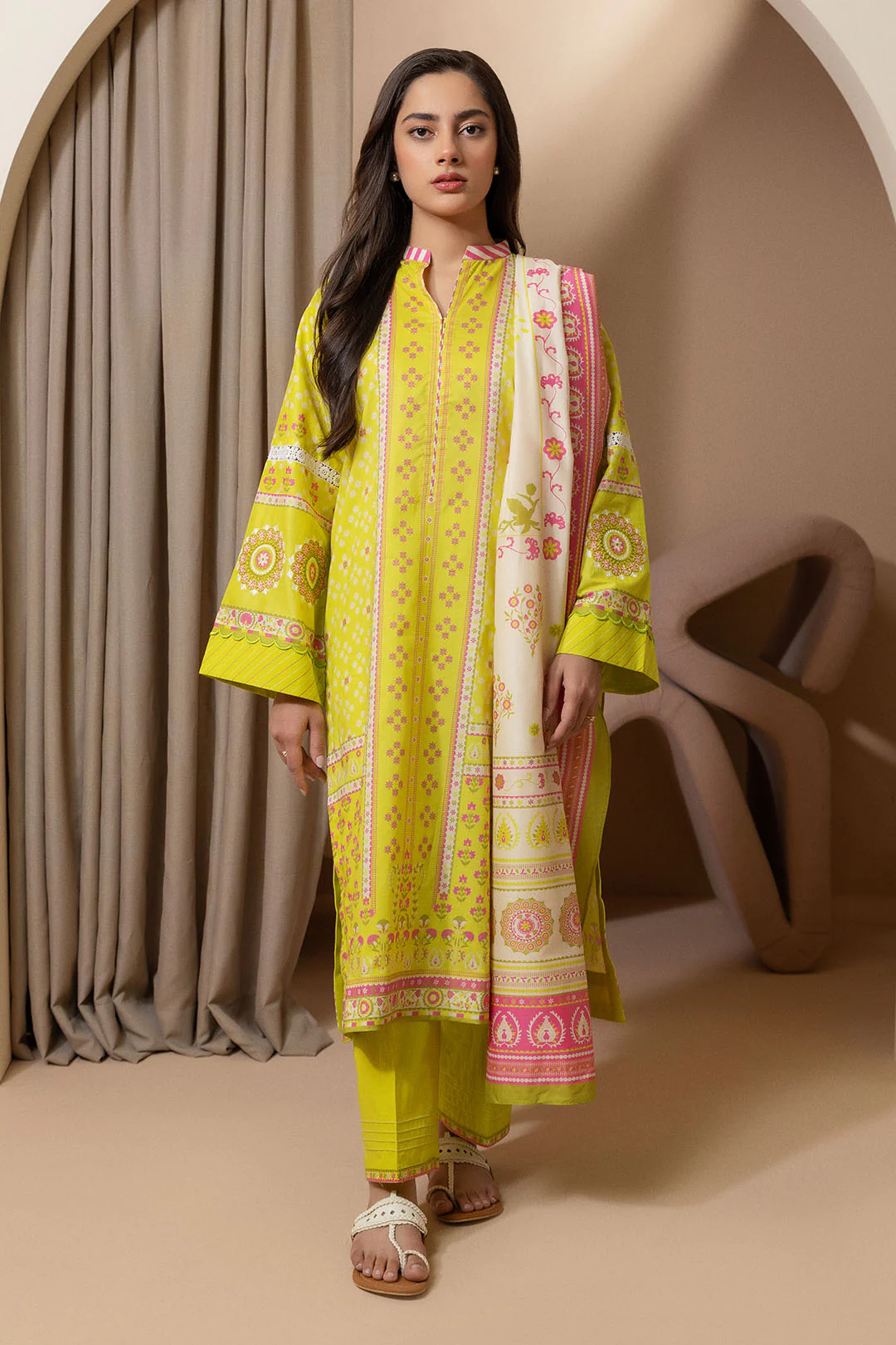 Embroidered Shirt Shalwar Dupatta - 0208