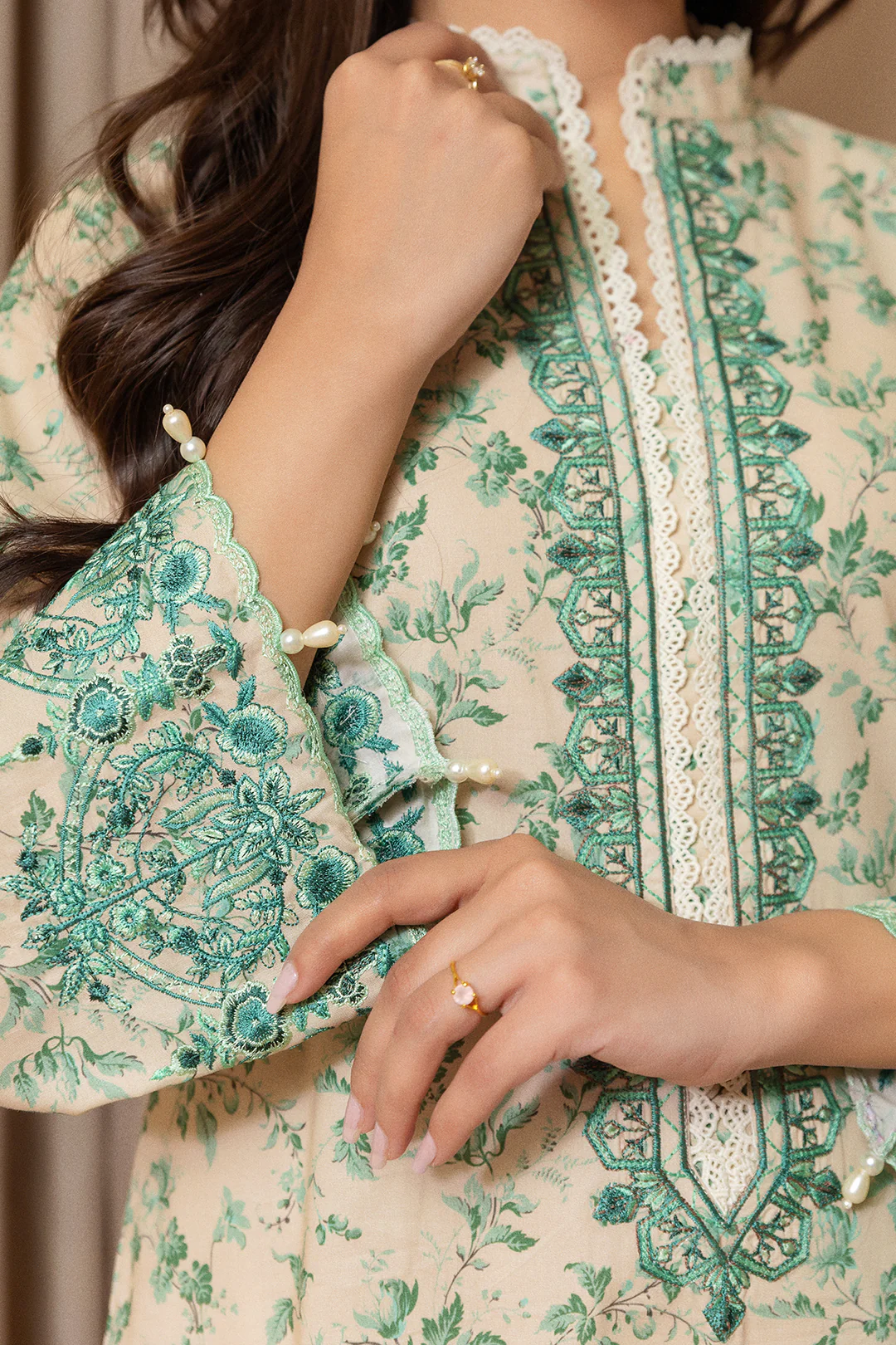 Embroidered Shirt Shalwar Dupatta - 0211 - Image 4