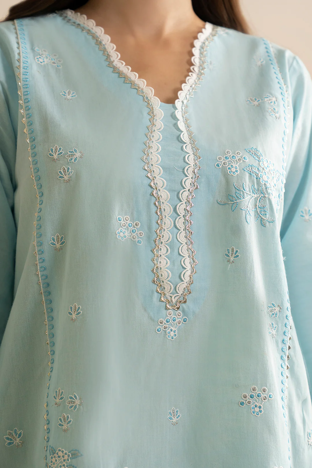 Embroidered Shirt Shalwar Dupatta - 0216 - Image 4