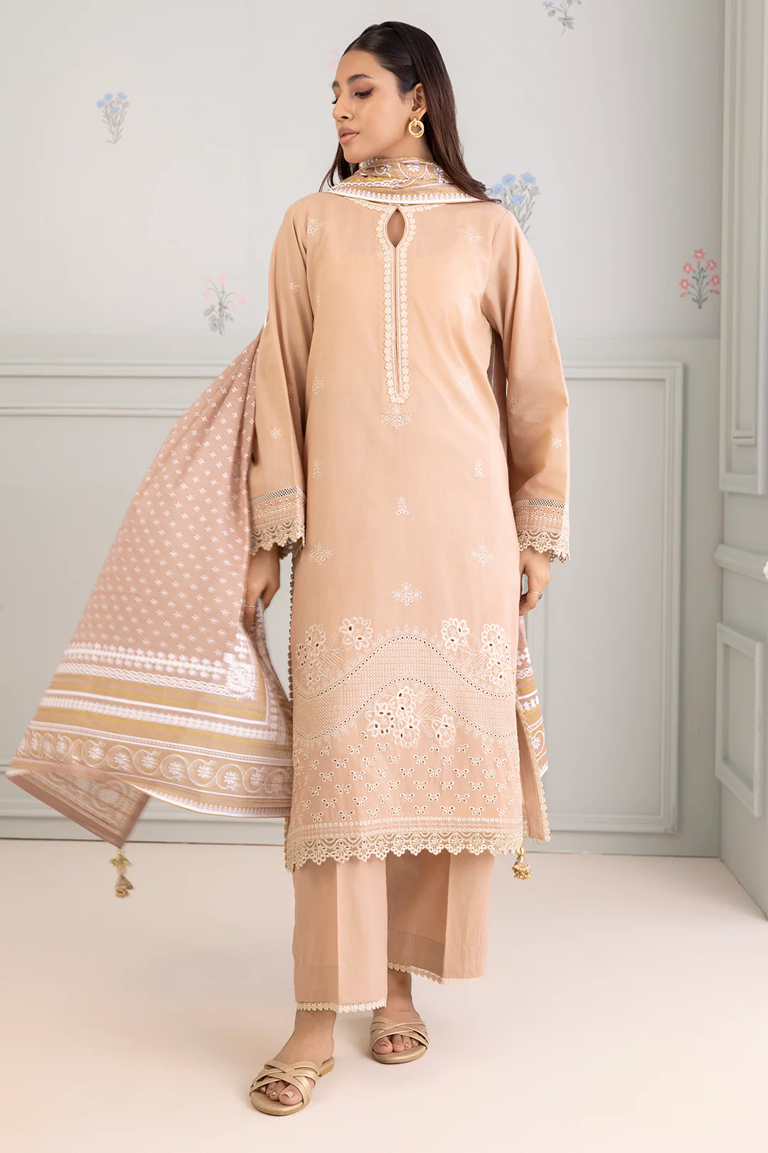 Embroidered Shirt Shalwar Dupatta - 0217