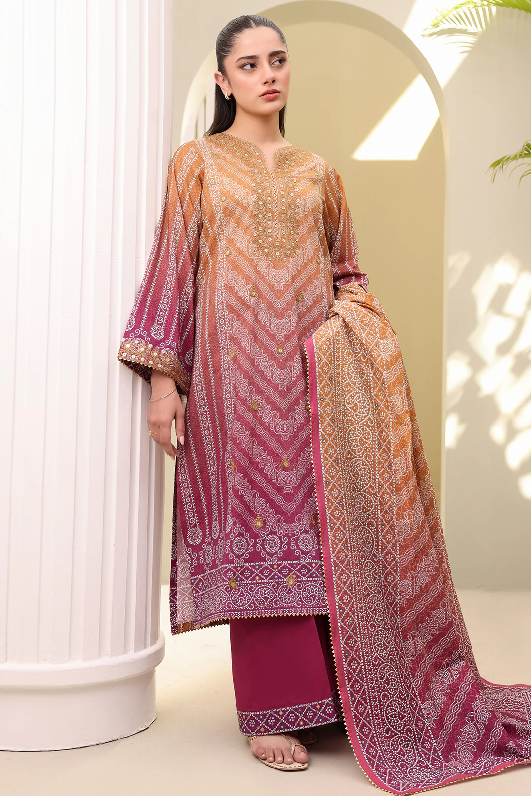 Embroidered Shirt Shalwar Dupatta - 0277
