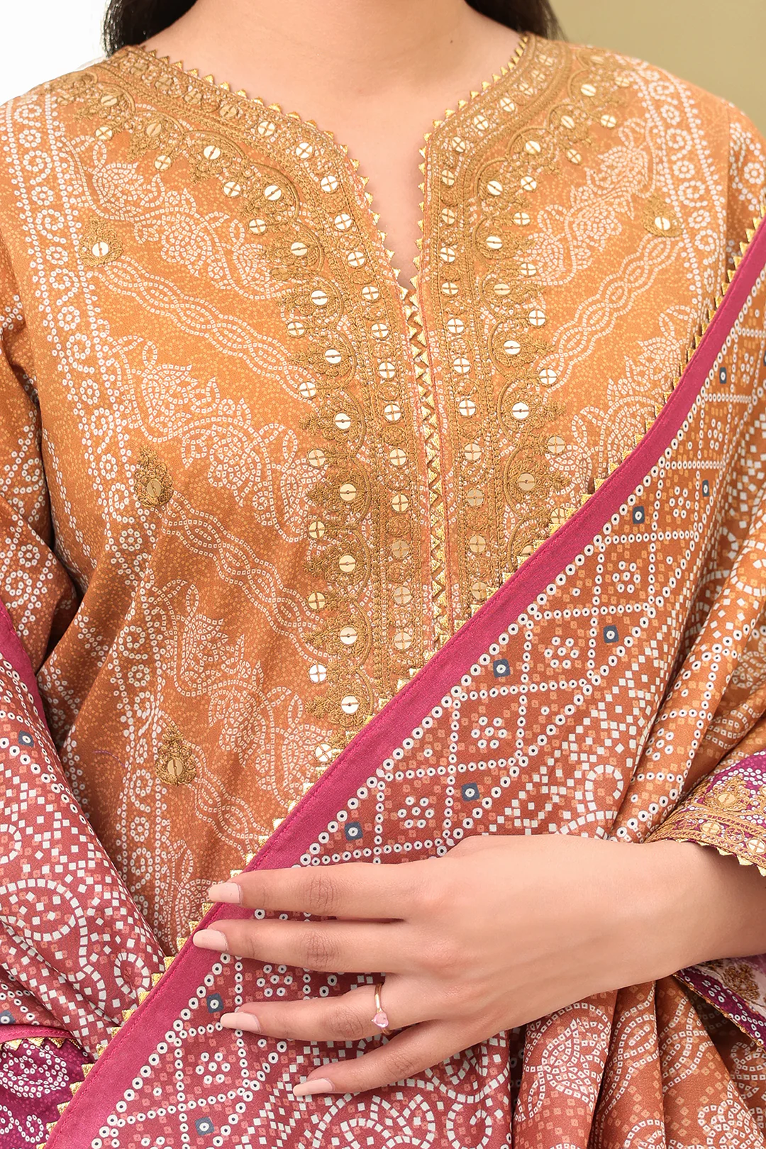 Embroidered Shirt Shalwar Dupatta - 0277 - Image 3