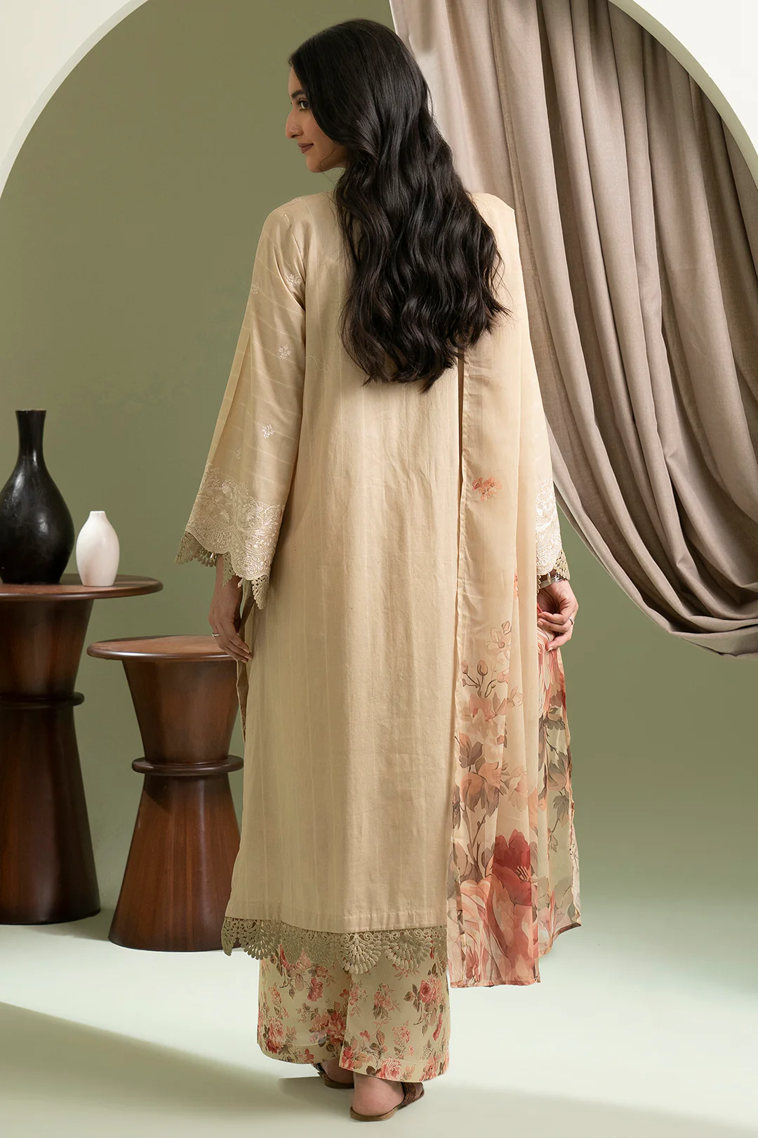 Embroidered Shirt Shalwar Dupatta - 0285 - Image 8