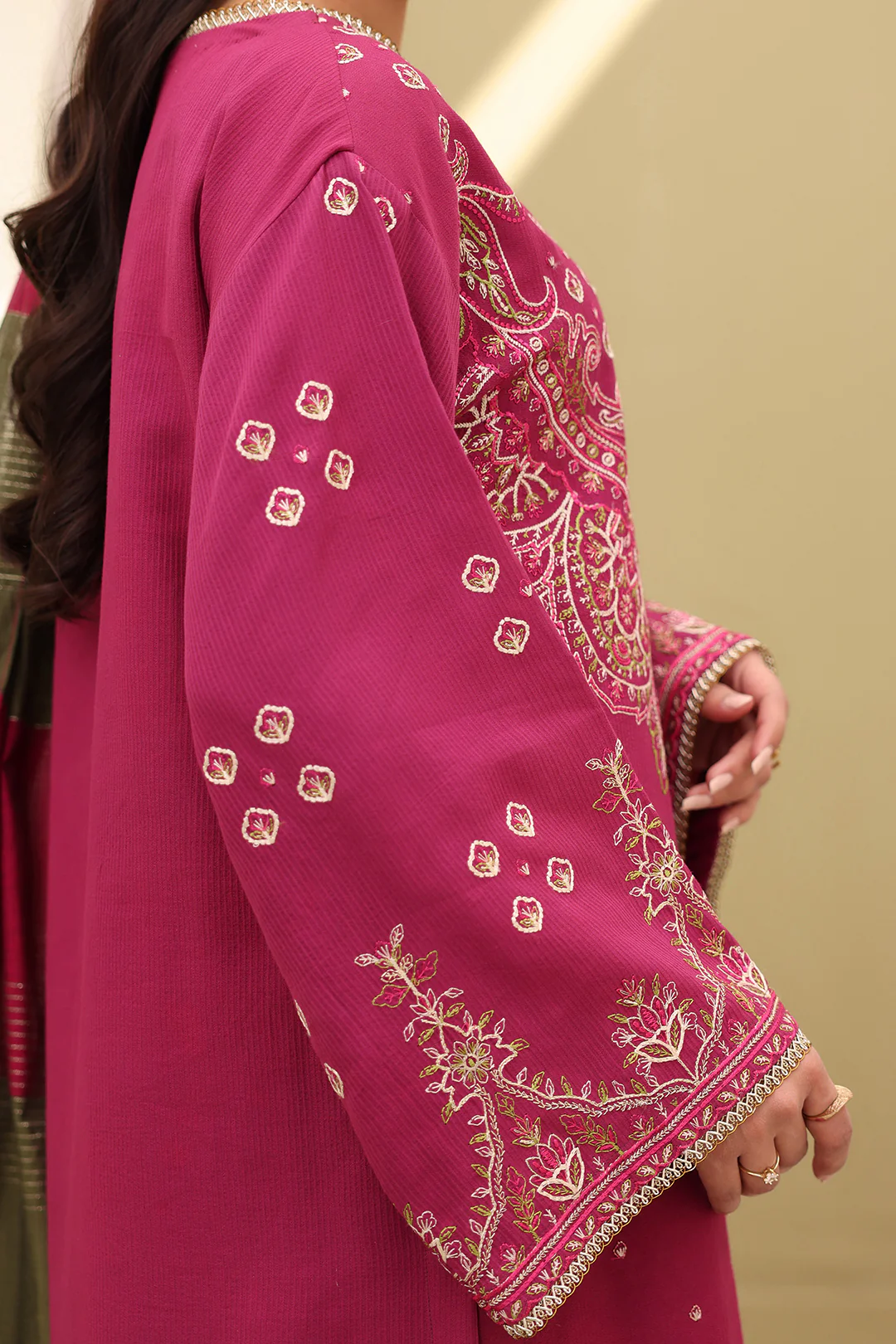 Embroidered Shirt Shalwar Dupatta - 0286 - Image 7