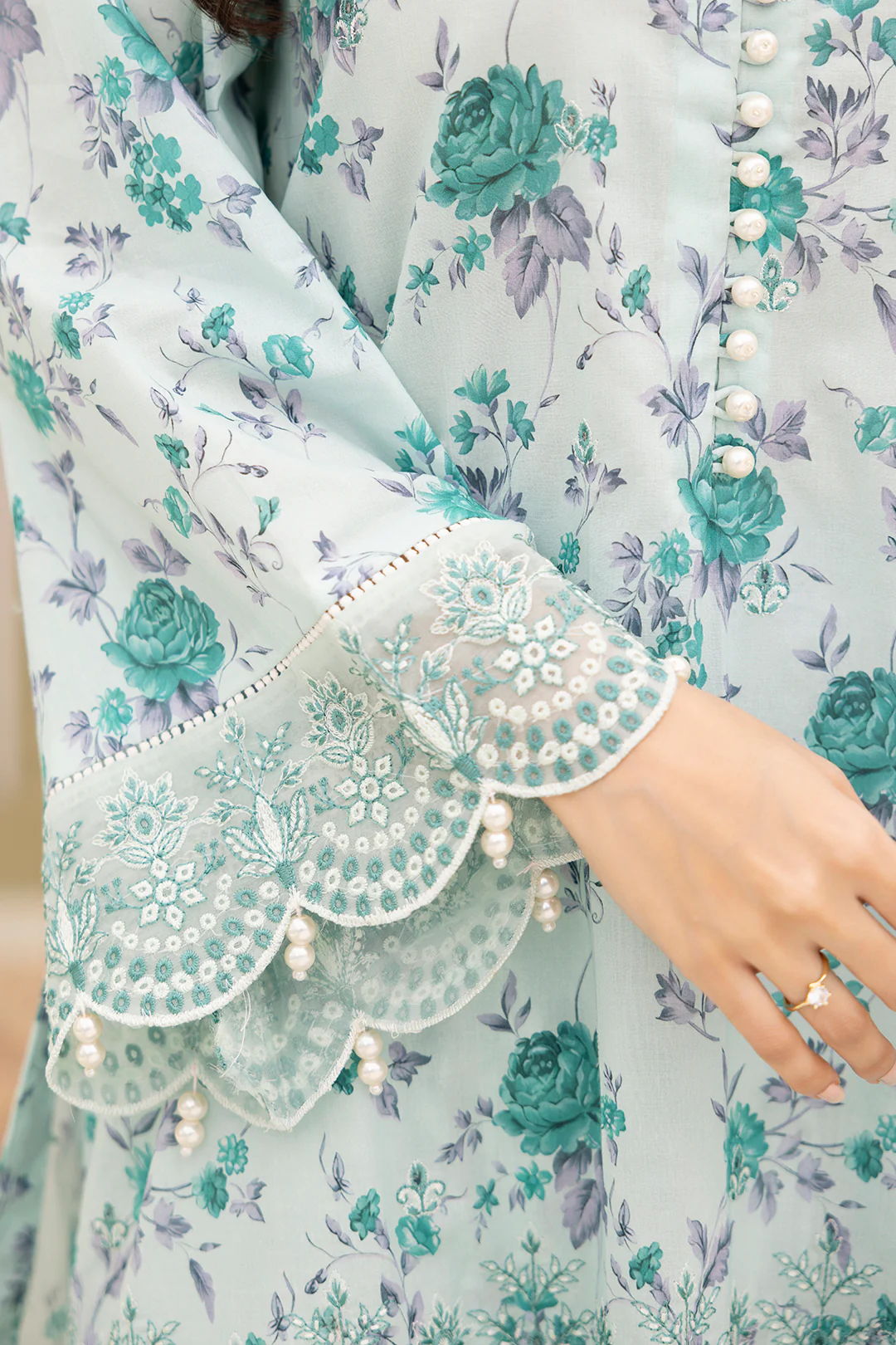 Embroidered Shirt Shalwar Dupatta - 0294 - Image 3