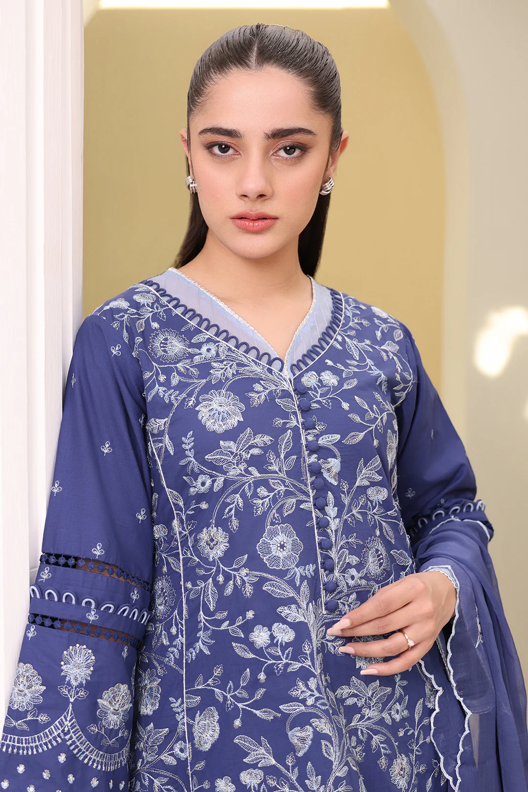 Embroidered Shirt Shalwar Dupatta - 0297 - Image 2