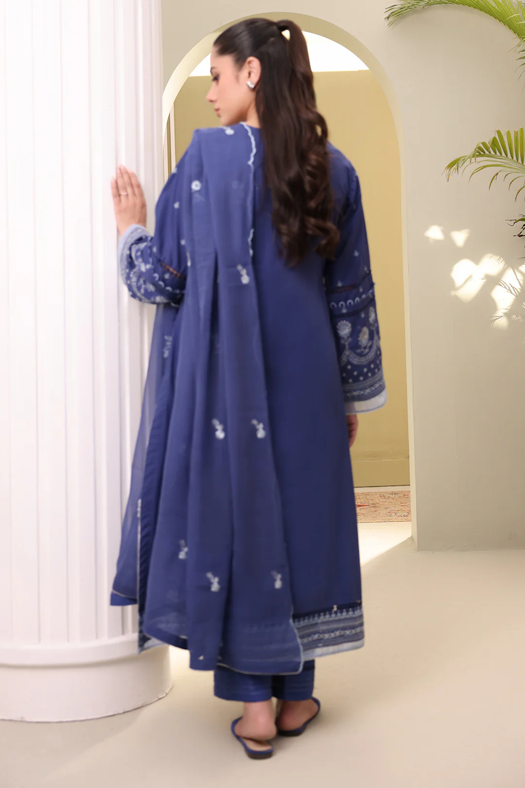 Embroidered Shirt Shalwar Dupatta - 0297 - Image 4