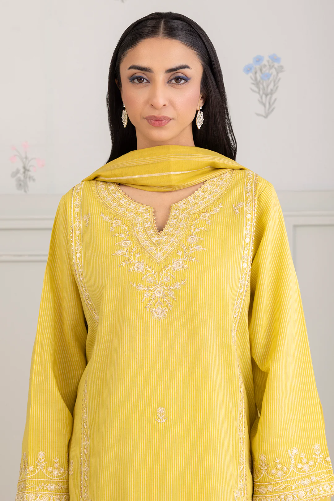 Embroidered Shirt Shalwar Dupatta - 0349 - Image 2
