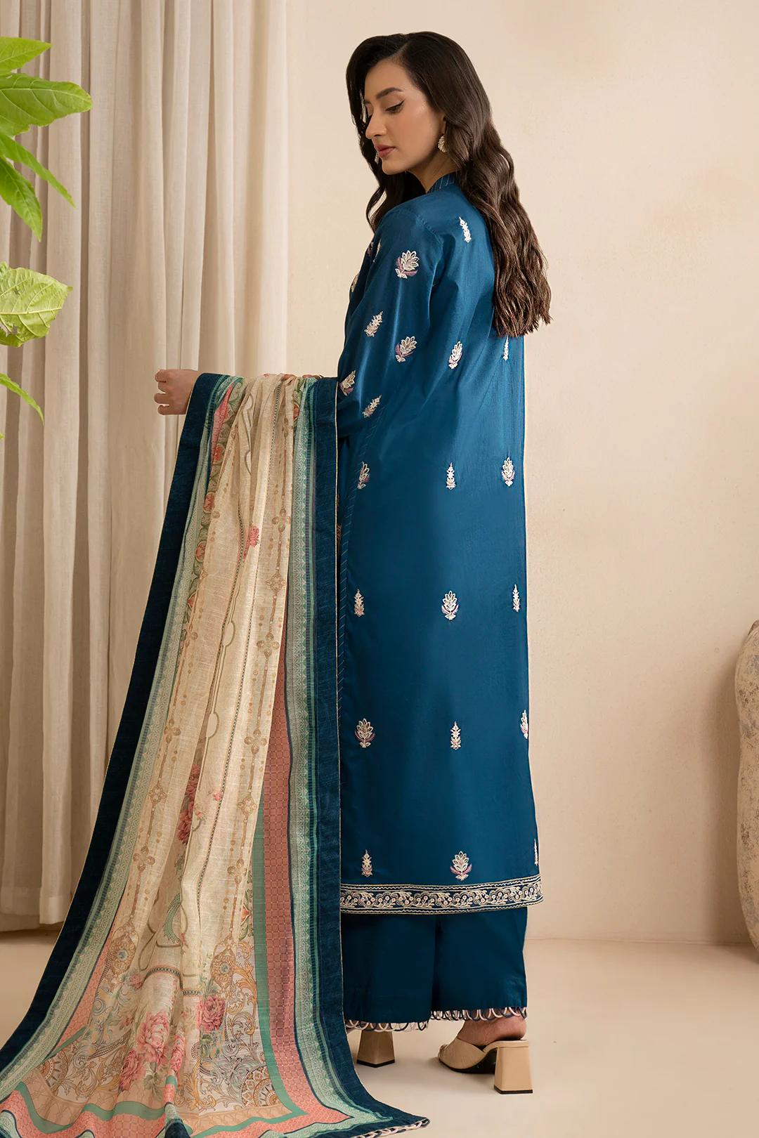 Embroidered Shirt Shalwar Dupatta - 0353 - Image 11