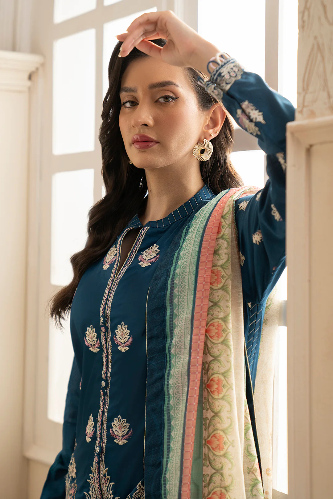 Embroidered Shirt Shalwar Dupatta - 0353 - Image 3