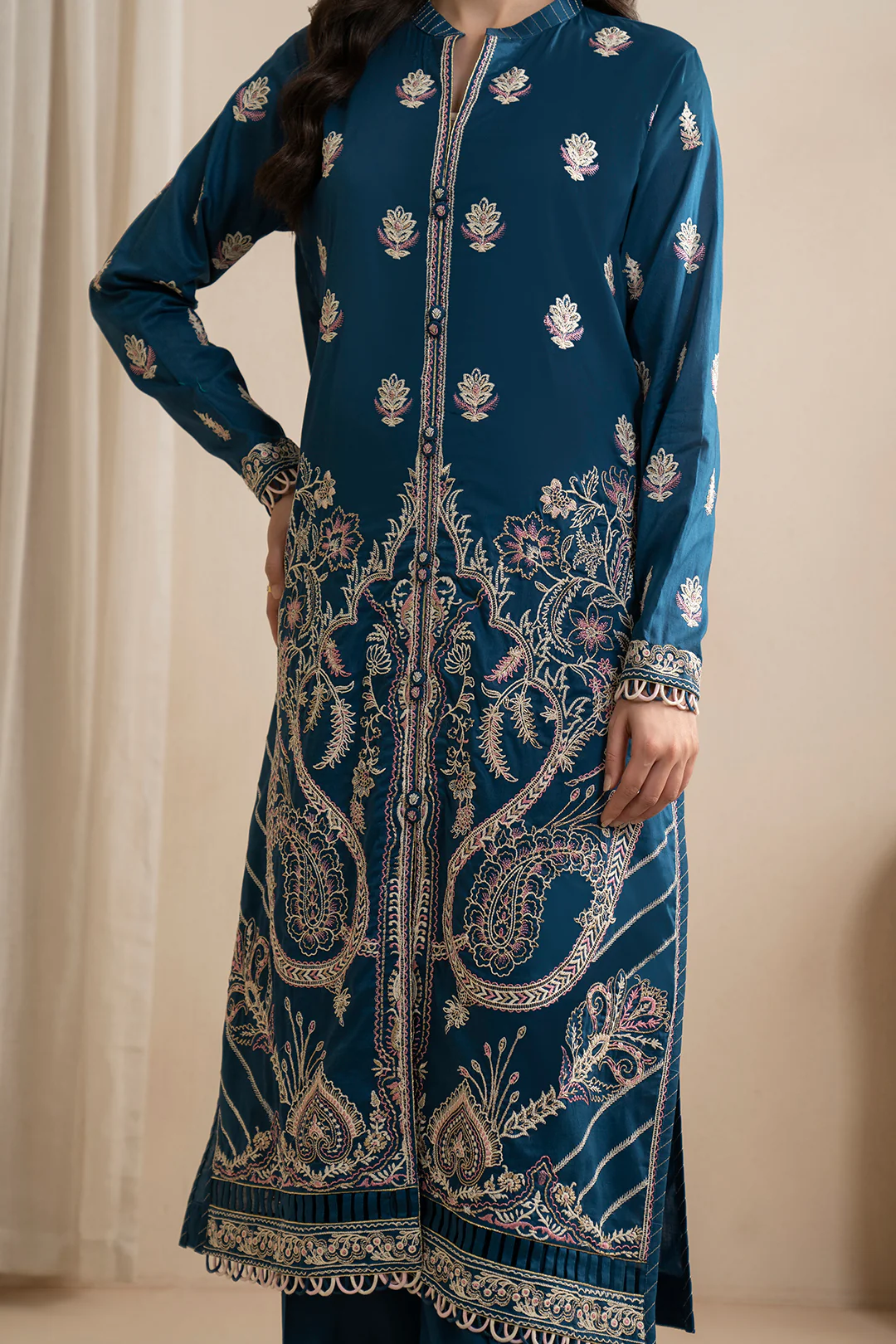 Embroidered Shirt Shalwar Dupatta - 0353 - Image 5