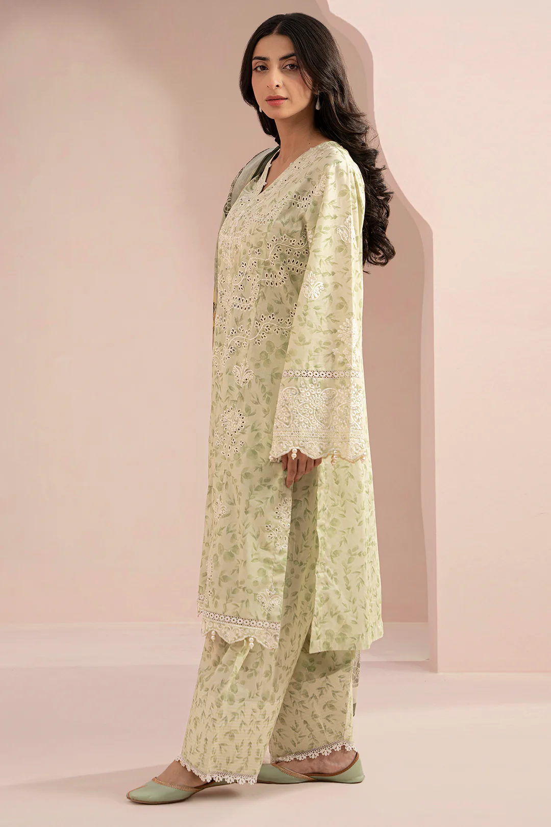 Embroidered Shirt Shalwar Dupatta - 0354 - Image 3