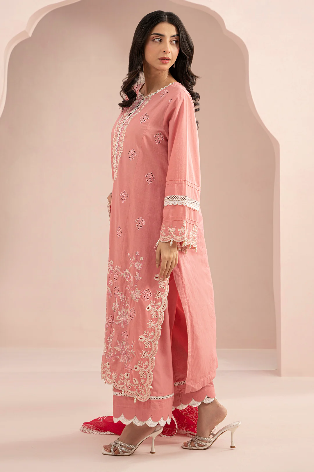 Embroidered Shirt Shalwar Dupatta - 0356 - Image 3