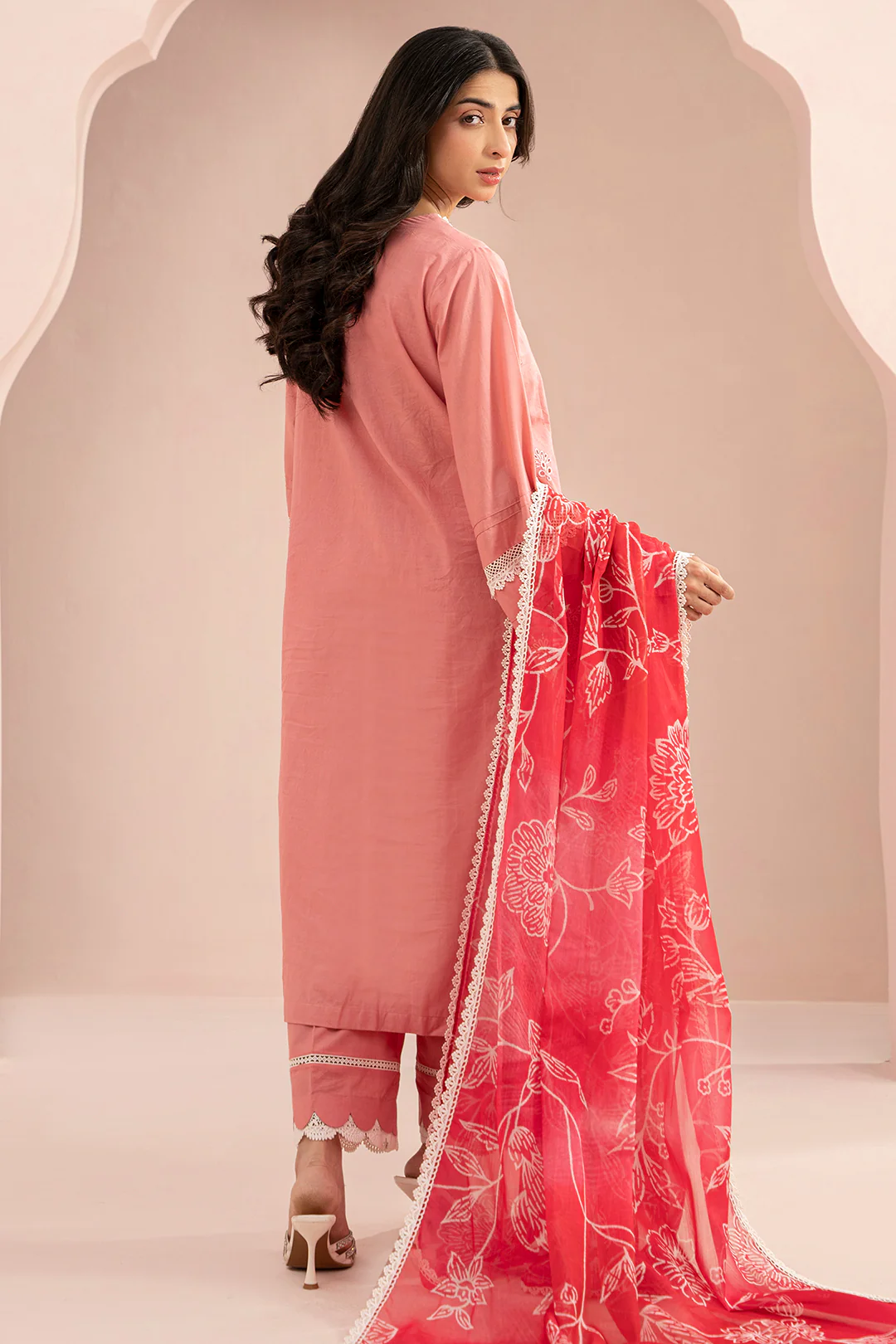 Embroidered Shirt Shalwar Dupatta - 0356 - Image 5