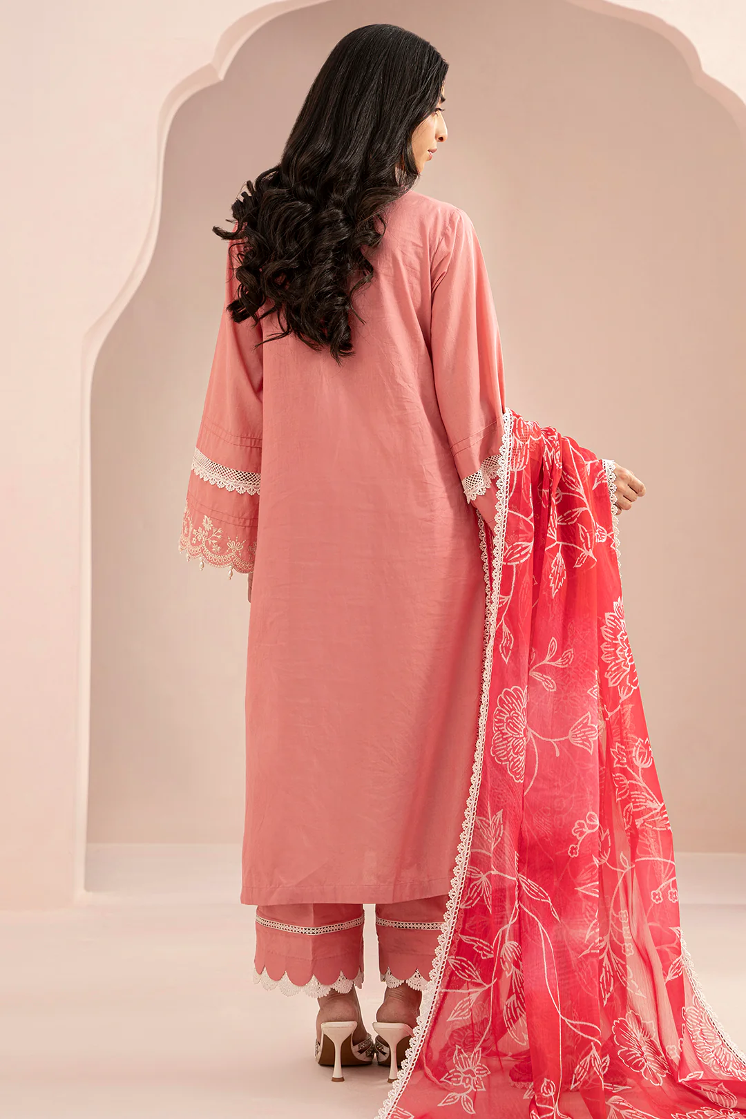 Embroidered Shirt Shalwar Dupatta - 0356 - Image 6