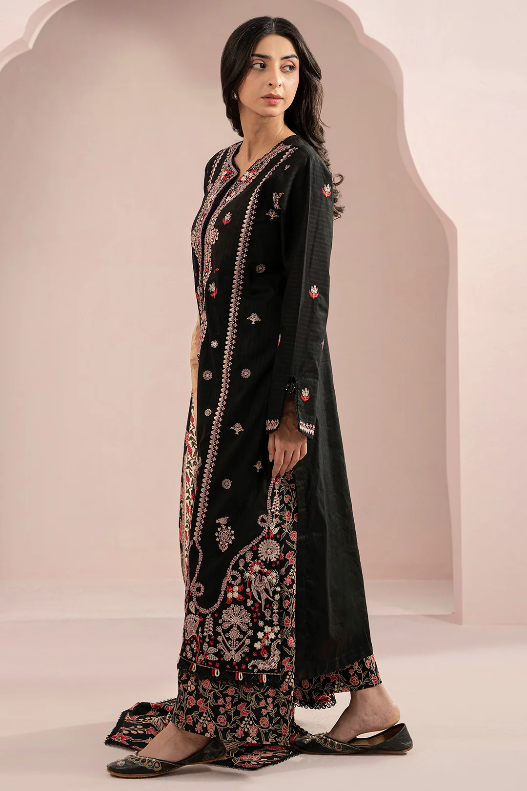 Embroidered Shirt Shalwar Dupatta - 0358 - Image 4