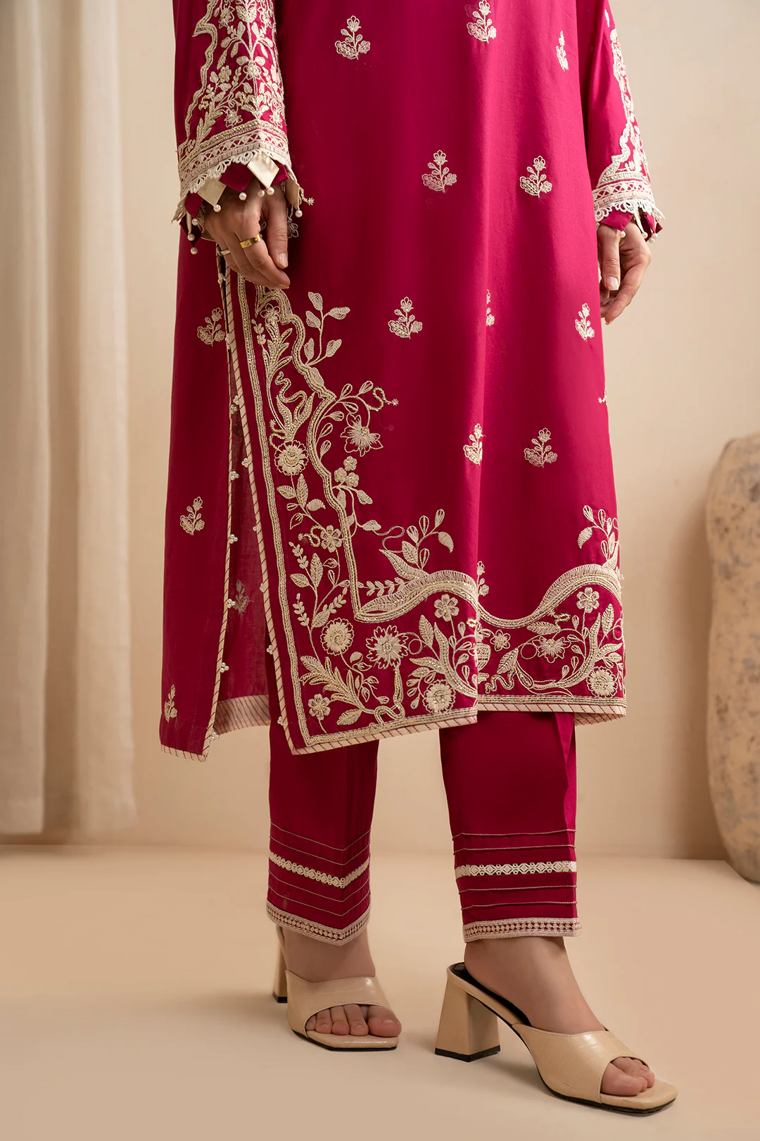 Embroidered Shirt Shalwar Dupatta - 0359 - Image 11