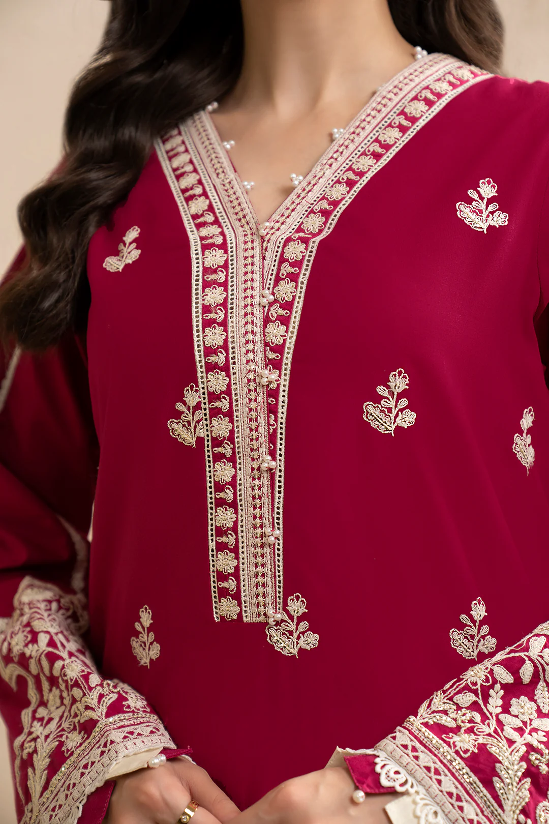 Embroidered Shirt Shalwar Dupatta - 0359 - Image 5