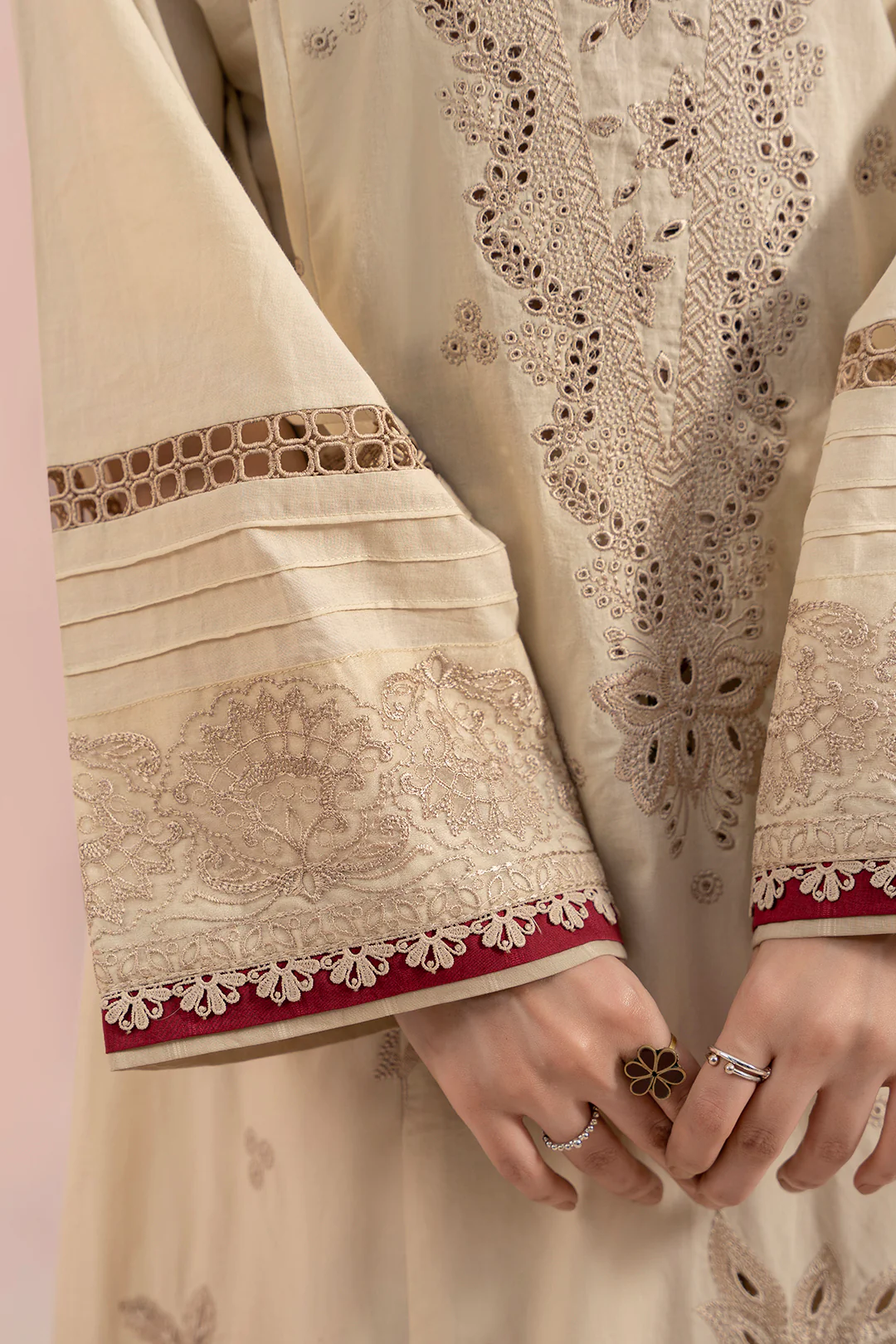 Embroidered Shirt Shalwar Dupatta - 0360 - Image 3