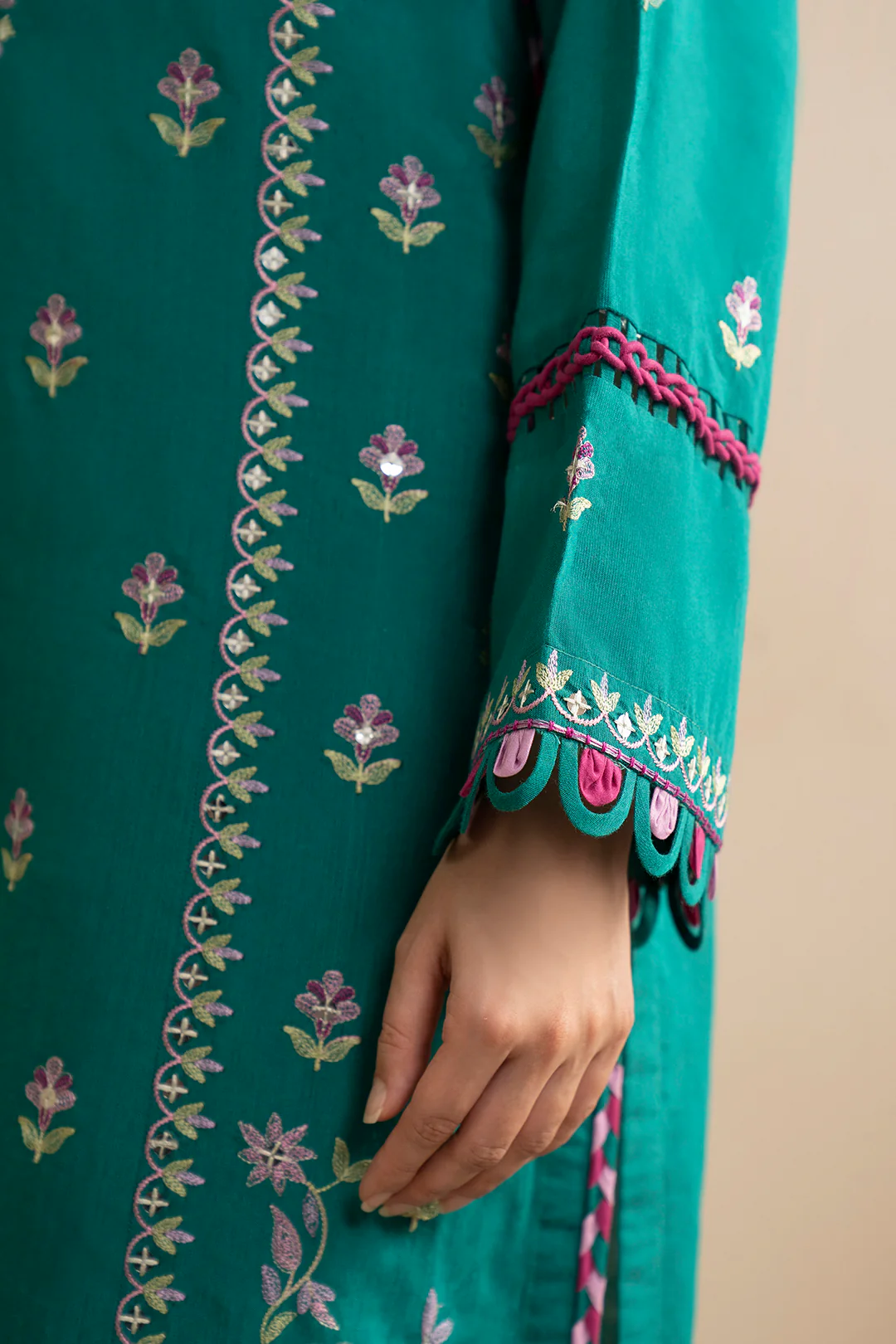 Embroidered Shirt Shalwar Dupatta - 0363 - Image 5