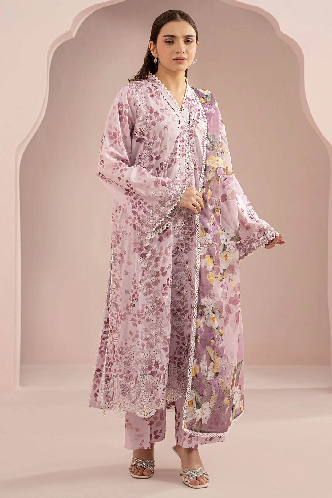 Embroidered Shirt Shalwar Dupatta - 0365 - Image 2