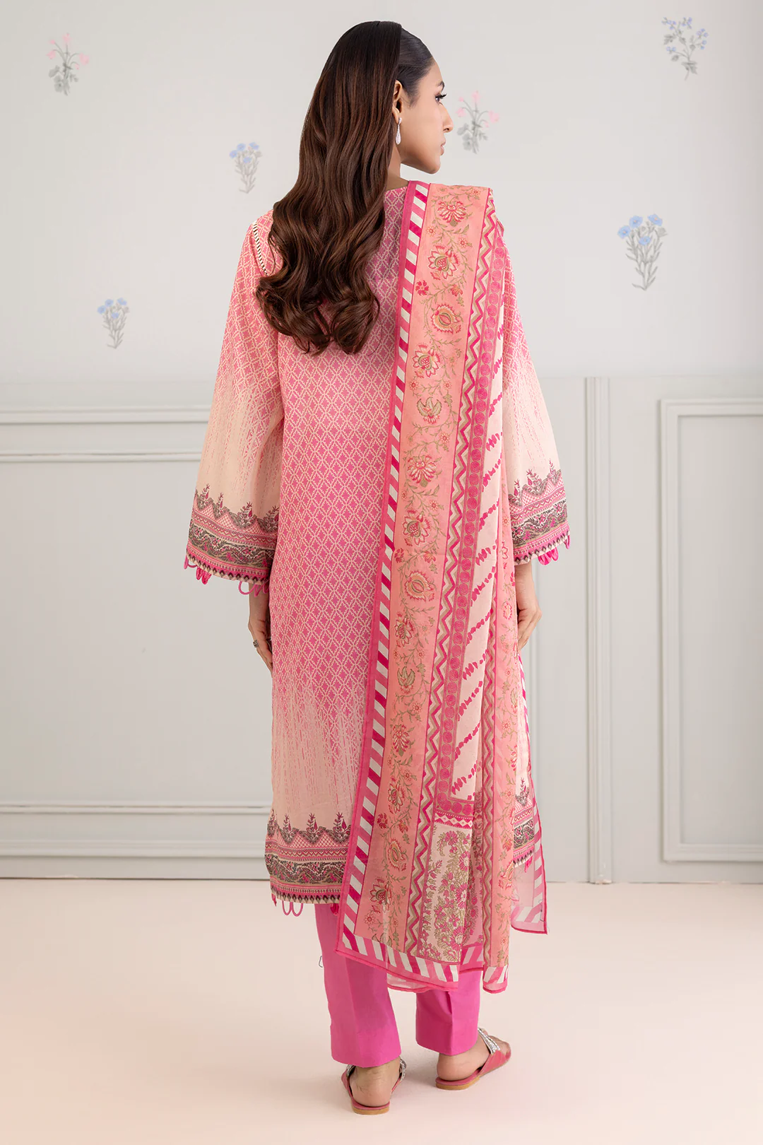 Embroidered Shirt Shalwar Dupatta - 0399 - Image 5