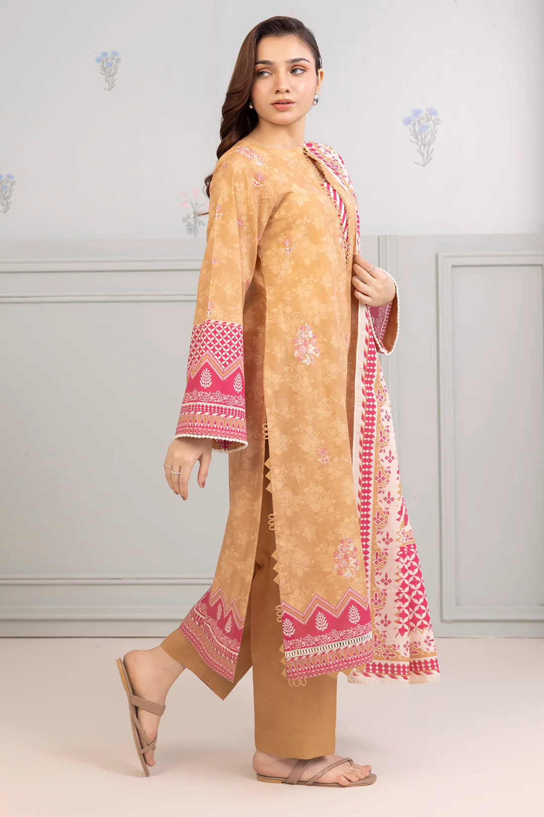 Embroidered Shirt Shalwar Dupatta - 0401 - Image 5
