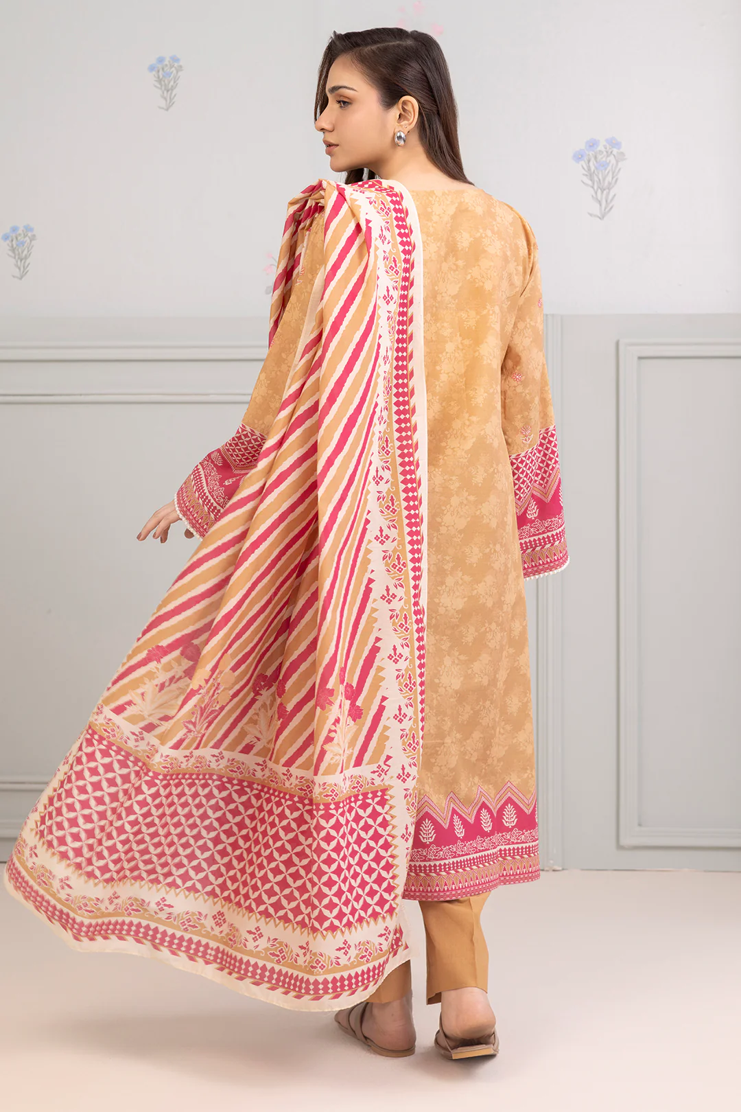 Embroidered Shirt Shalwar Dupatta - 0401 - Image 6
