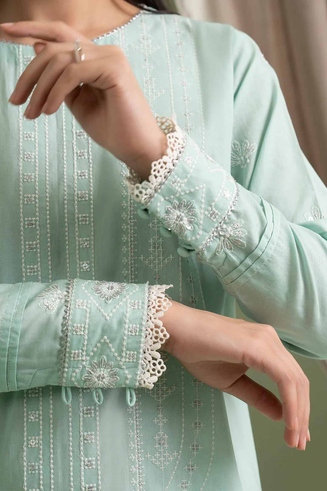 Embroidered Shirt Shalwar Dupatta - 0405 - Image 5