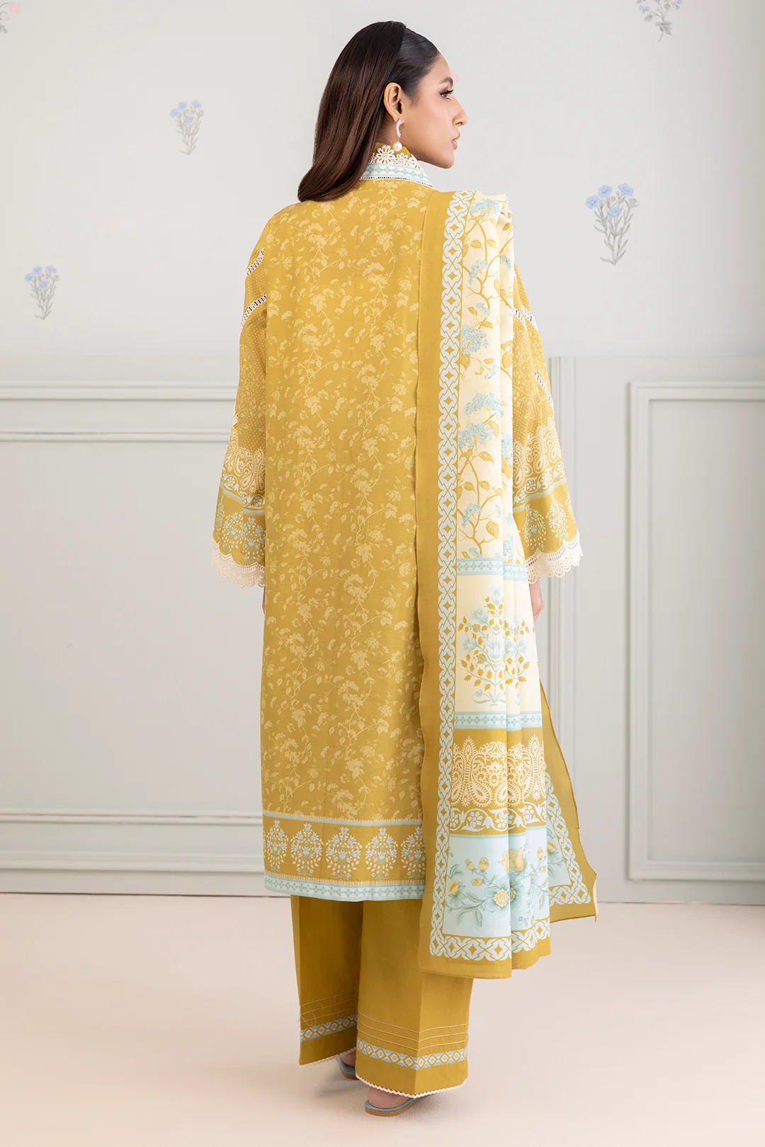 Embroidered Shirt Shalwar Dupatta - 0457 - Image 4