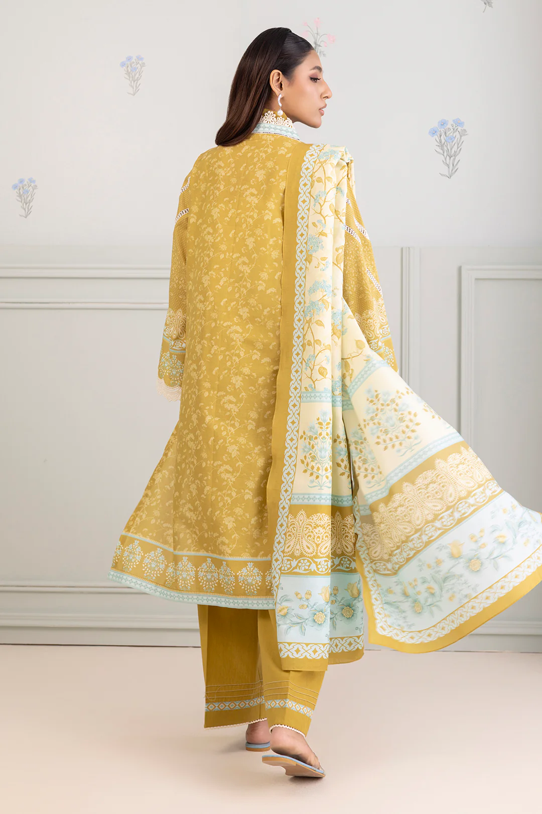 Embroidered Shirt Shalwar Dupatta - 0457 - Image 5