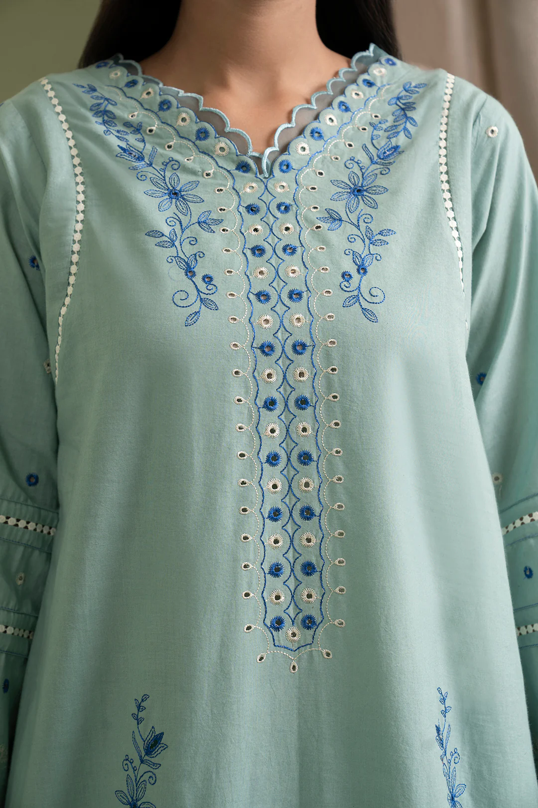 Embroidered Shirt Shalwar Dupatta - 0463 - Image 6
